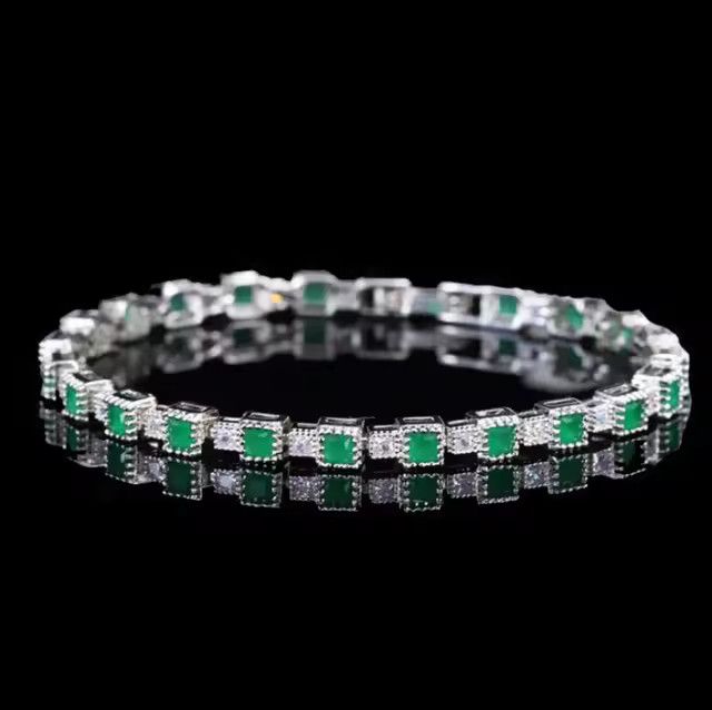 Jewelry Shiny Rhinestone Zirconia Square Bracelet Size ONE SIZE - 3 Thumbnail