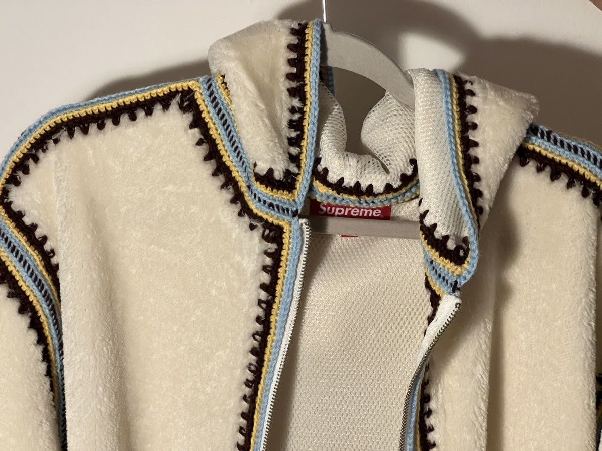 Supreme Supreme SS23 Crochet Edge Hooded Zip Up Top White XL Size US XL / EU 56 / 4 - 2 Thumbnail