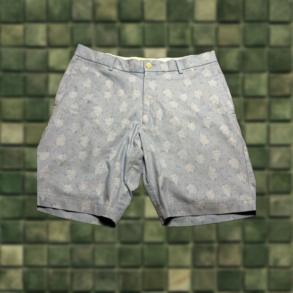 Peter Millar Peter Millar Salem Shorts Men 32 Blue Floral Palm Print Chino Lightweight Pockets Regular Belt Loops Inseam 9 in MS20EB83 Size US 32 / EU 48 - 1 Thumbnail