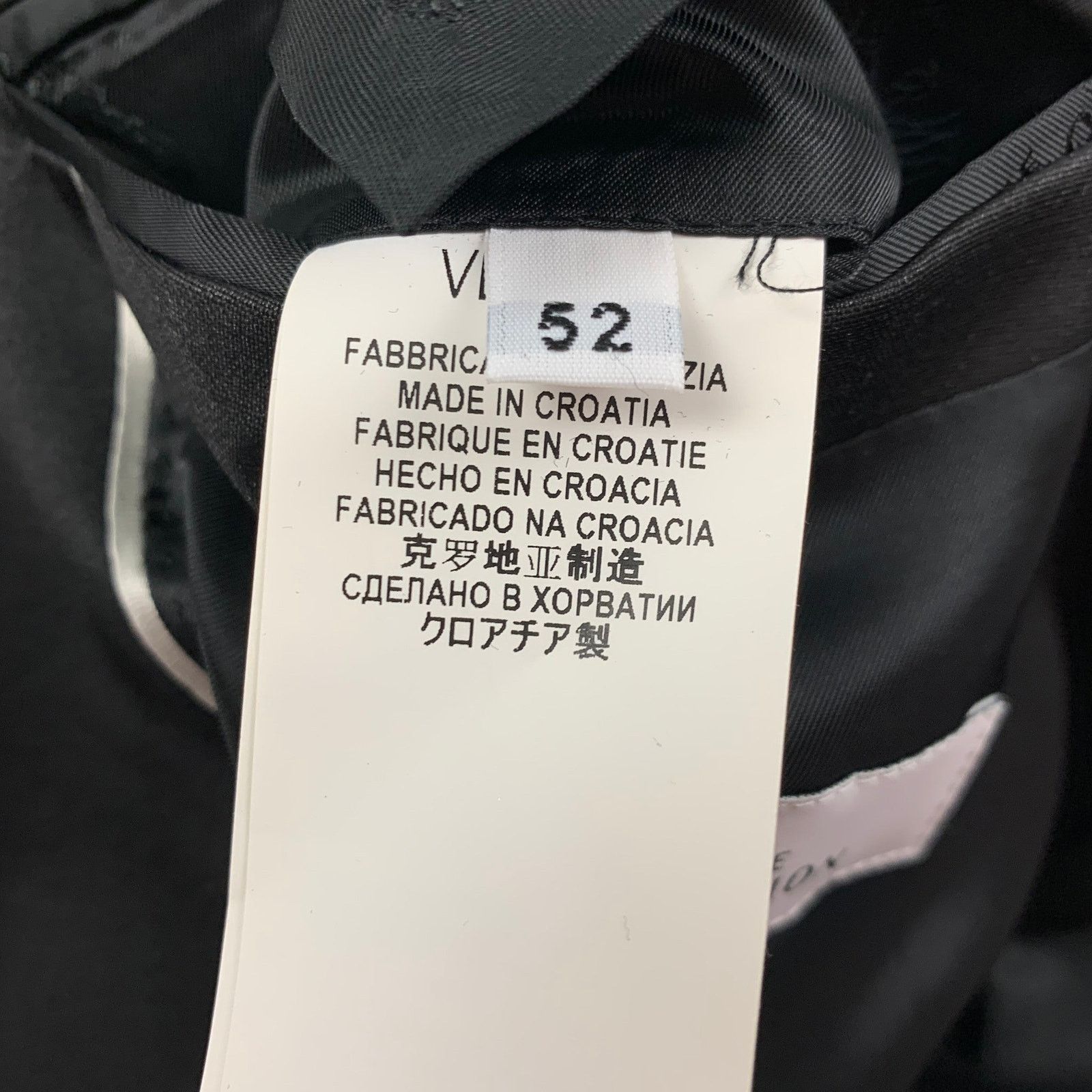 Versace Size 42 Black Polyester Blend Peak Lapel Sport Coat Size 42R - 7 Thumbnail