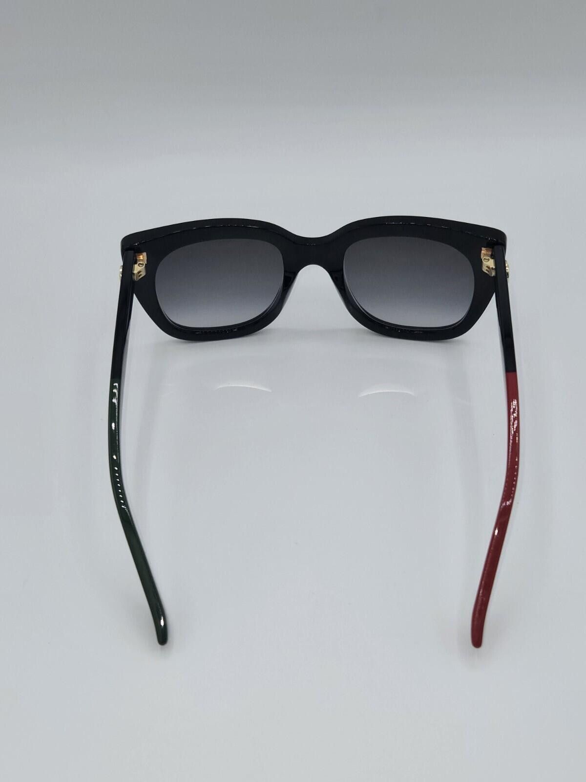 Gucci Gucci Sunglasses GG0163SN 003 Black Red and Green Gradient Size ONE SIZE - 8 Thumbnail