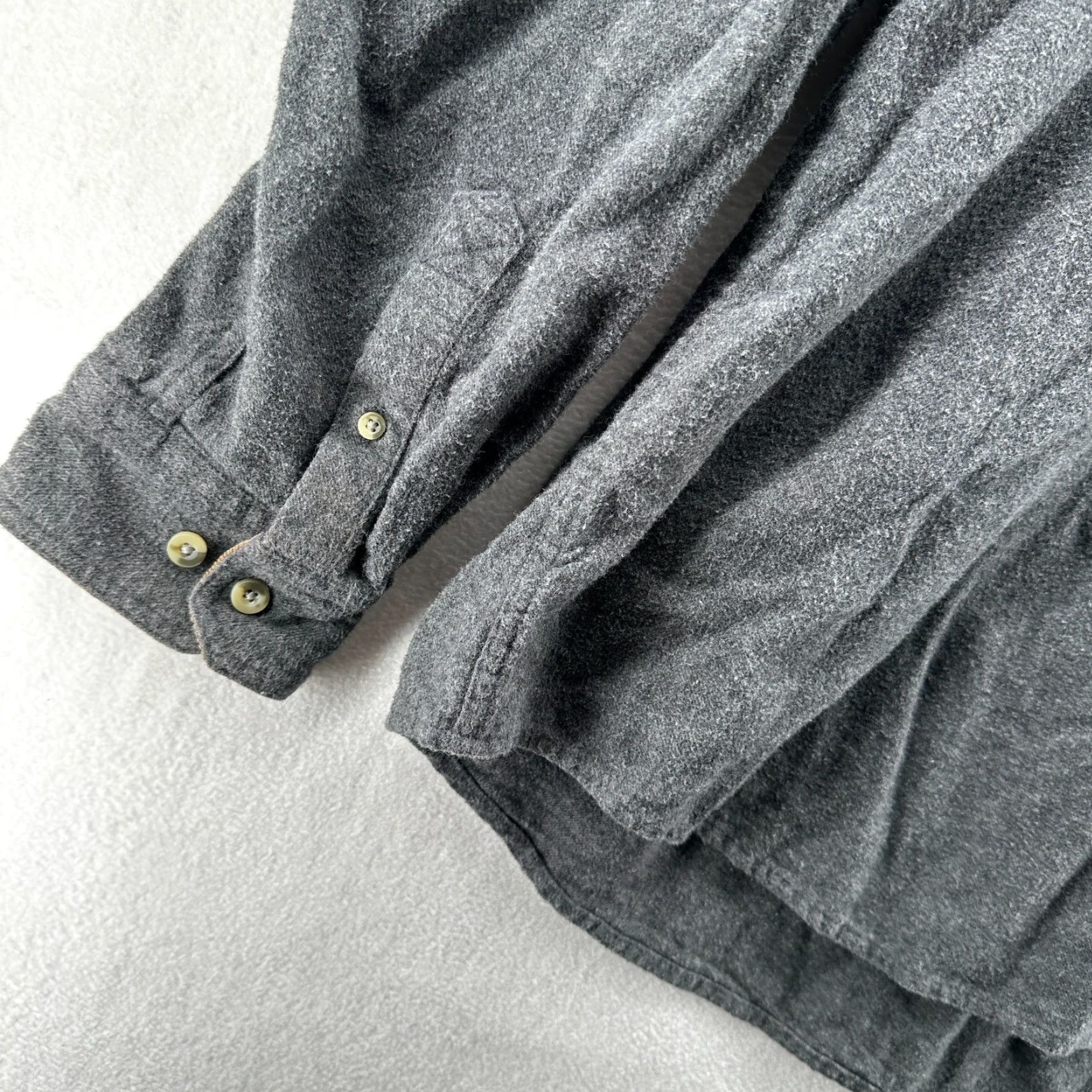 Vintage CQR Button-Up Shirt Gray Men's 2XL Long Sleeve Collared Cotton Pockets Size US XXL / EU 58 / 5 - 4 Thumbnail