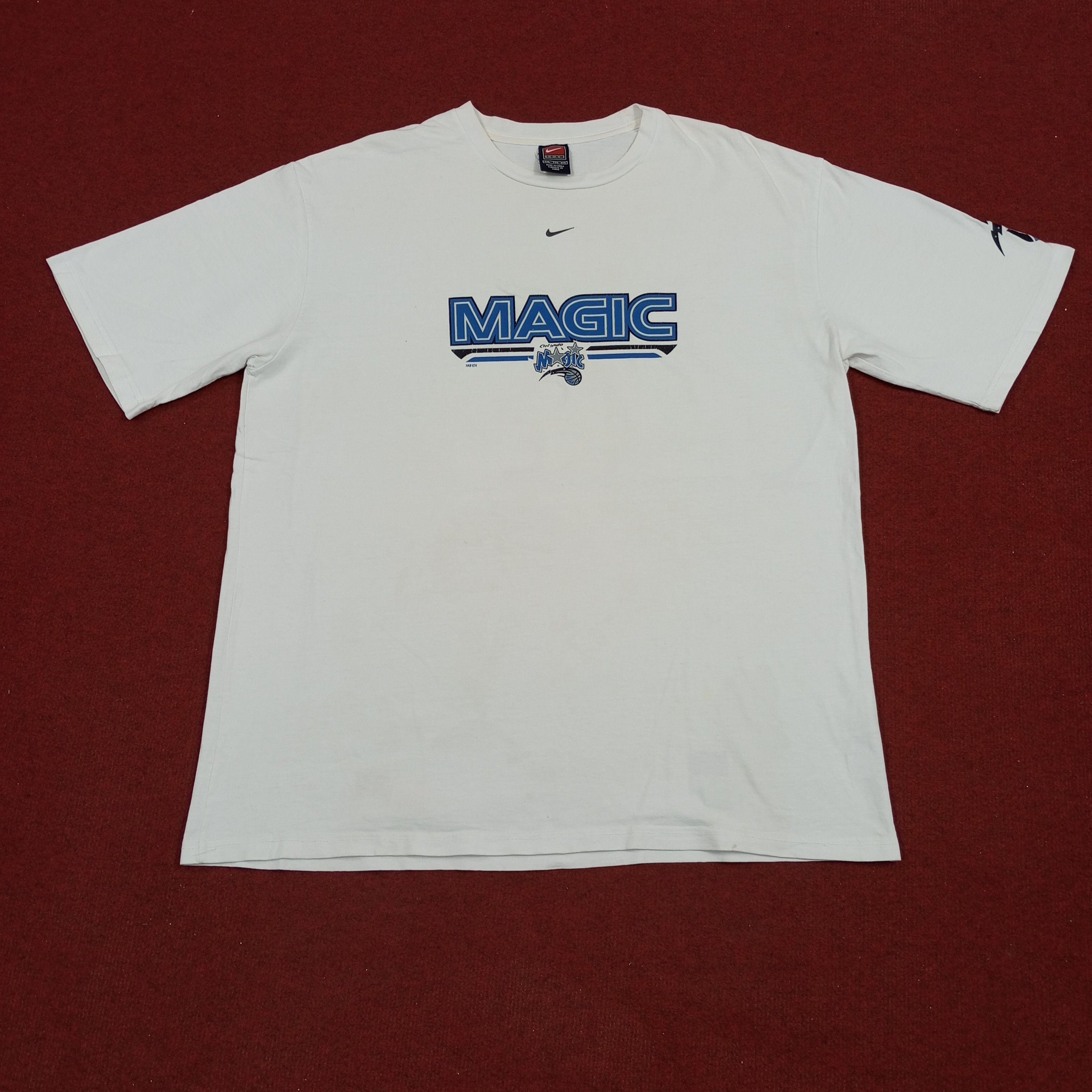 NBA × Nike × Vintage Nike Magic Orlando Basketball Team Center Design Tshirt Size US XXL / EU 58 / 5 - 1 Thumbnail