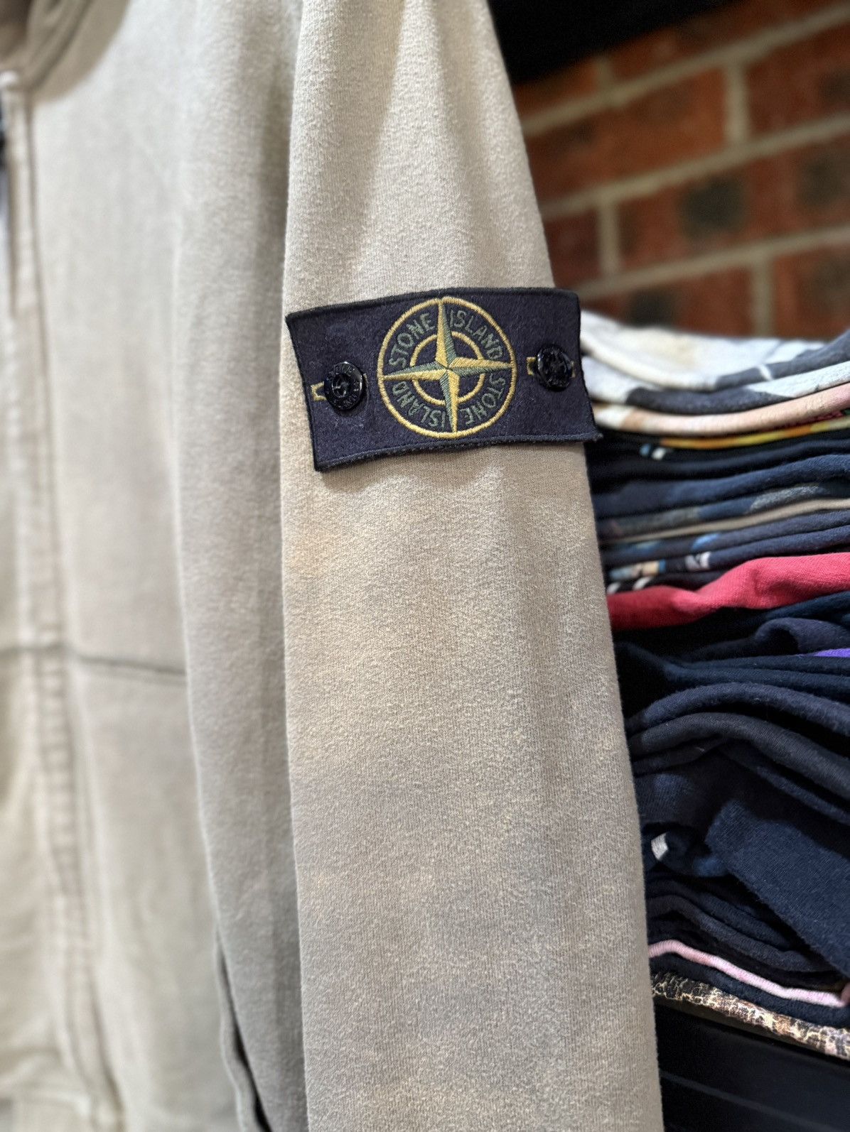 Stone Island Stone Island Zipper Hoodie Soft Green Faded Tee Size US L / EU 52-54 / 3 - 7 Thumbnail