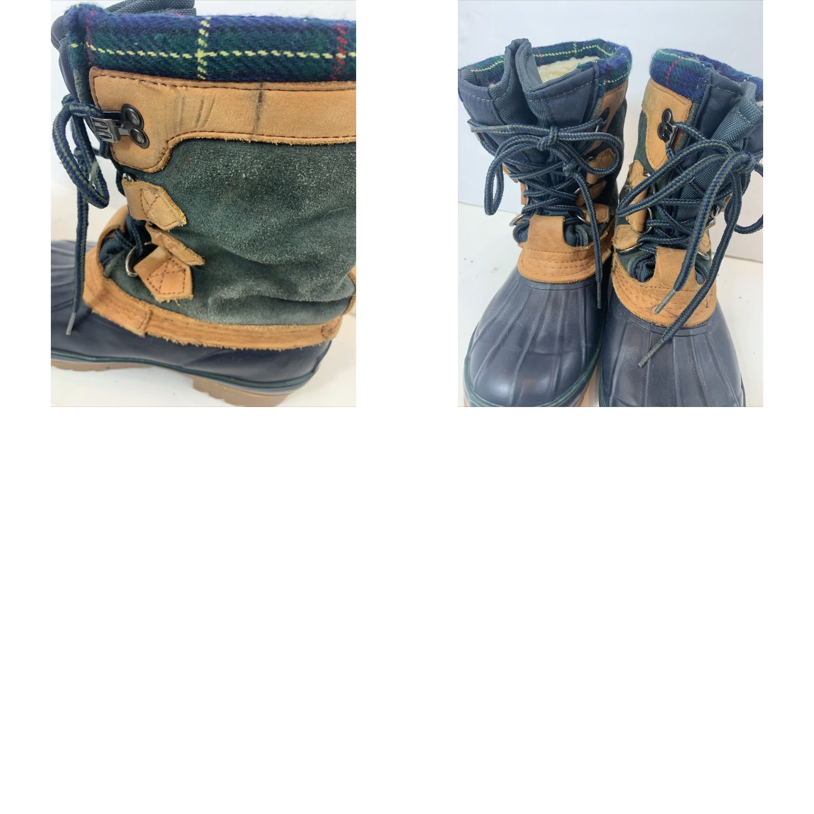 Eddie Bauer VINTAGE Eddie Bauer Duck Boot Lined Waterproof Womens Size 5 M Green Leather Rubber Mid-Calf Boots Size US 5 / IT 35 - 9 Thumbnail