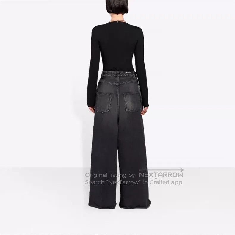 Balenciaga Balenciaga Wide-Leg Washed Denim Pants Size US 29 - 7 Thumbnail