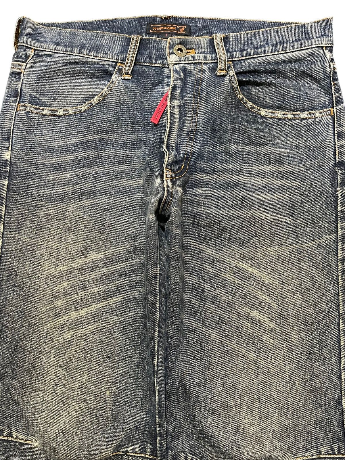 291295=Homme Vintage Japan 291295 Homme Mud Wash Faded Clawmark Loose Fit Size US 31 - 3 Thumbnail
