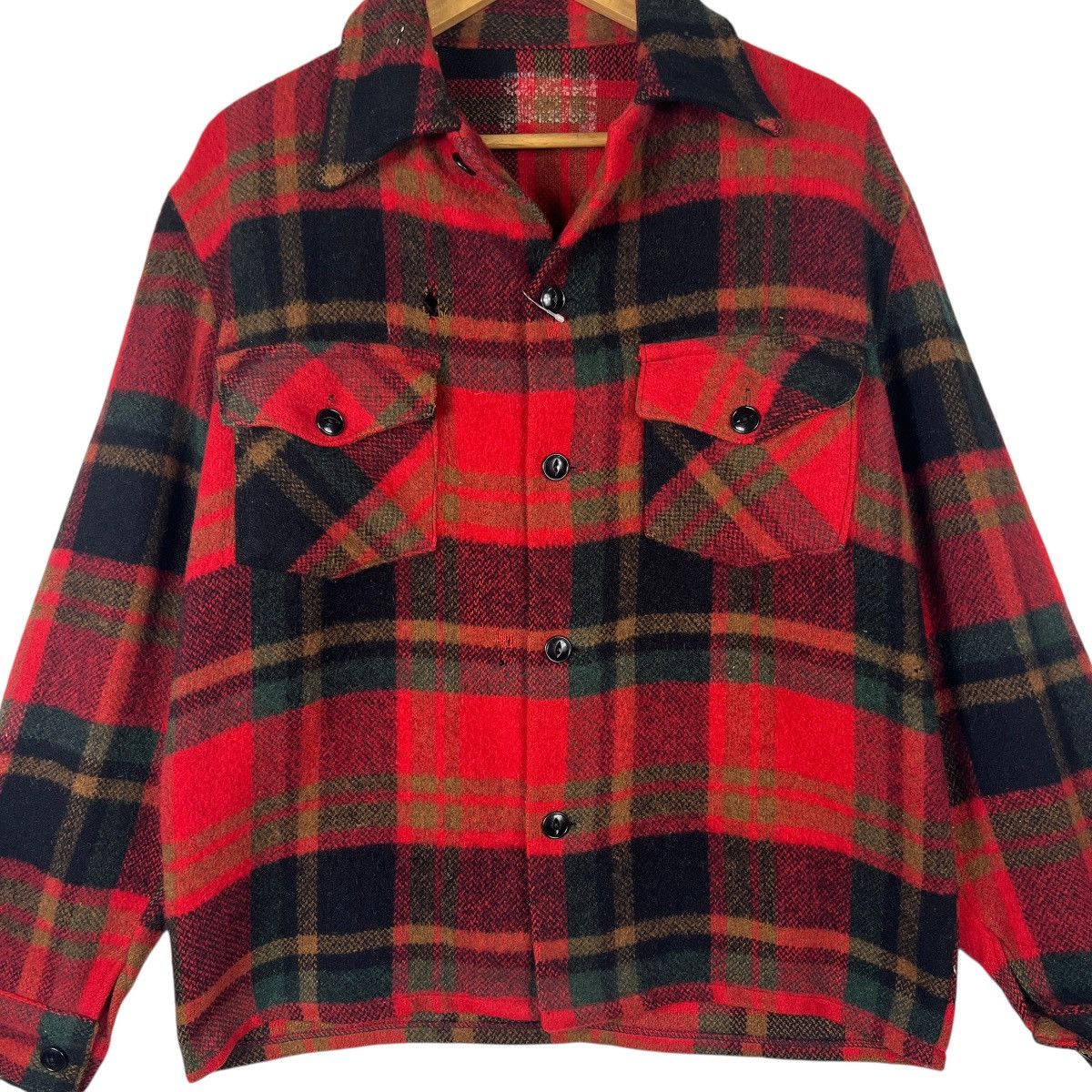 Vintage 50s Vintage wool plaid cpo shirt Jacket Size US M / EU 48-50 / 2 - 6 Thumbnail