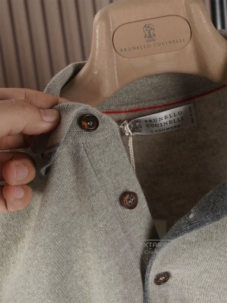 Brunello Cucinelli Brunello Cucinelli Cashmere Polo Shirt Size US M / EU 48-50 / 2 - 4 Thumbnail
