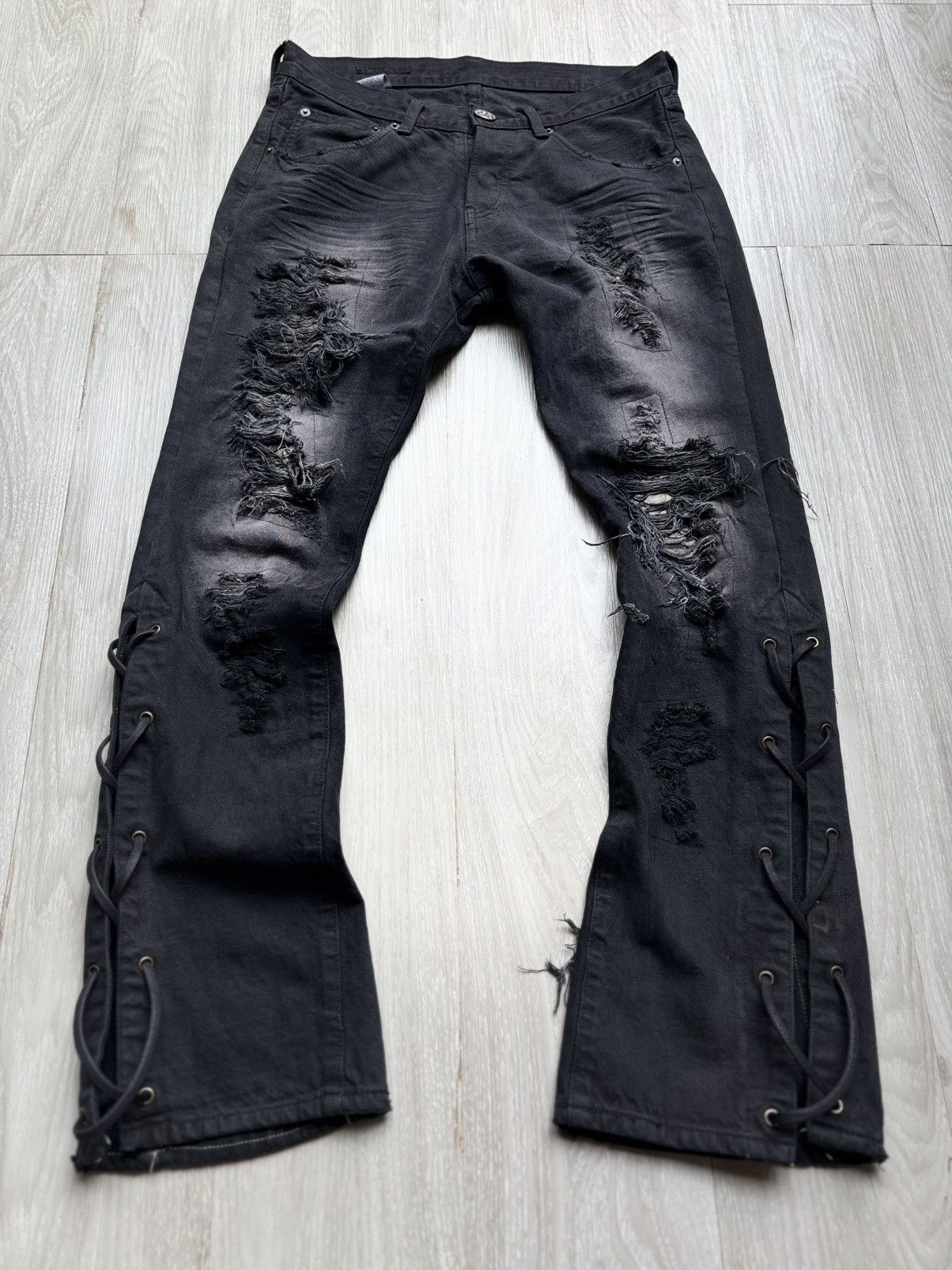 The Viridi-anne Lace up micro flare jeans Size US 28 / EU 44 - 1 Thumbnail