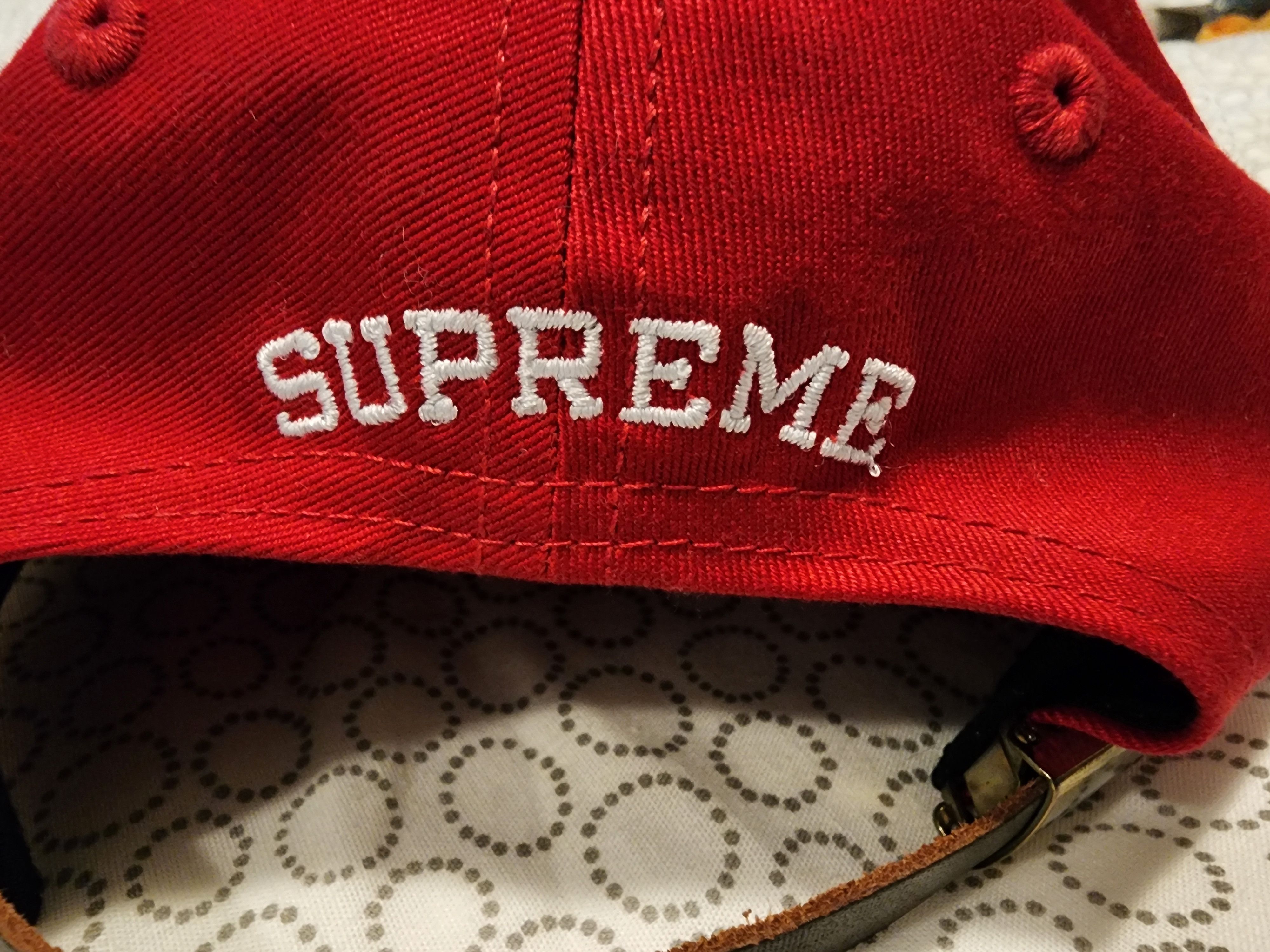 Made In Usa × Supreme Supreme red S logo hat | Grailed