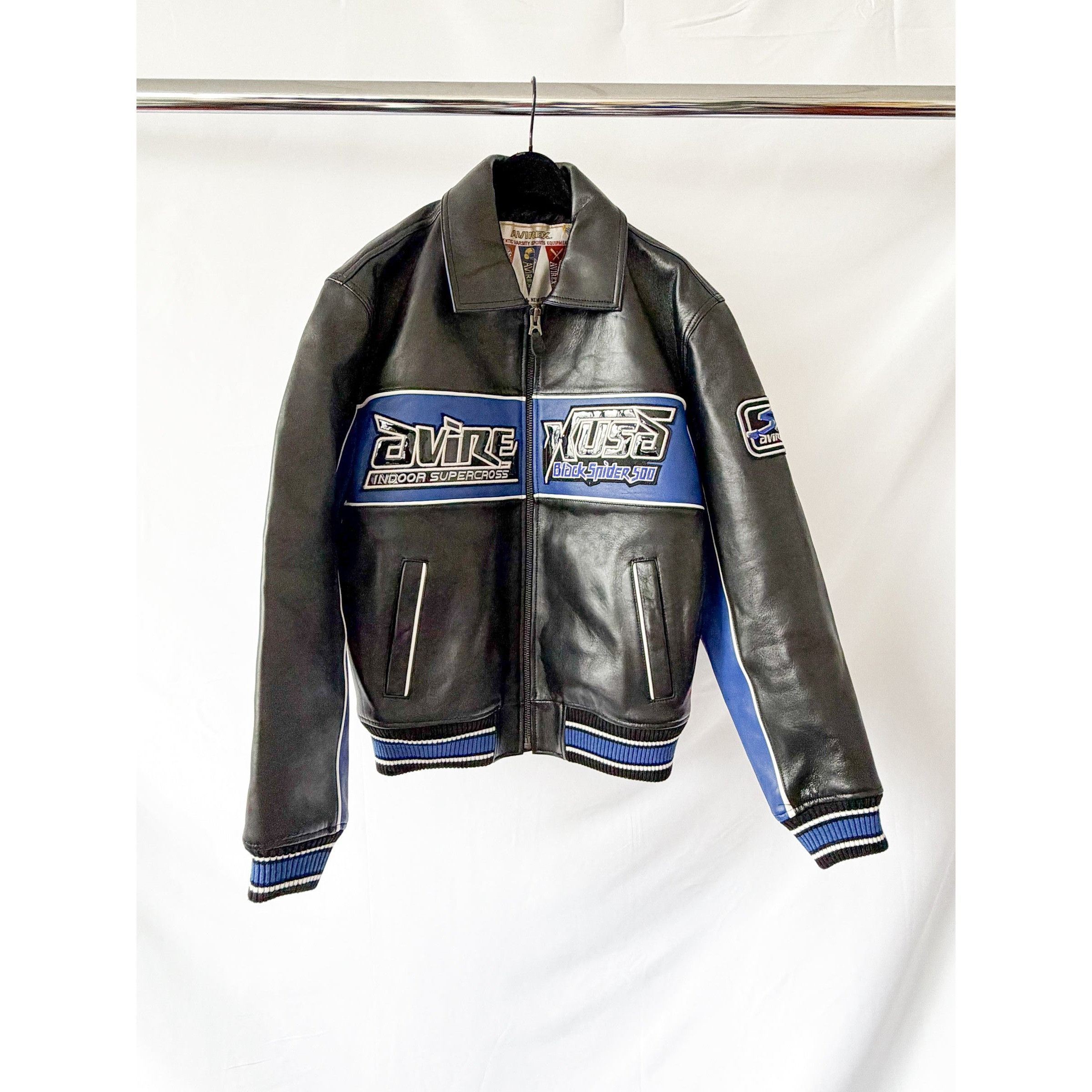 Avirex AVIREX Black Spider Leather Racer Jacket Size US L / EU 52-54 / 3 - 1 Thumbnail