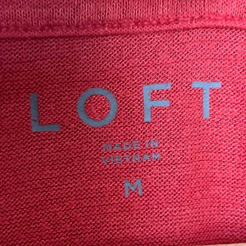 Loft LOFT Women's Long-Sleeve Top Size M Red Size M / US 6-8 / IT 42-44 - 3 Thumbnail
