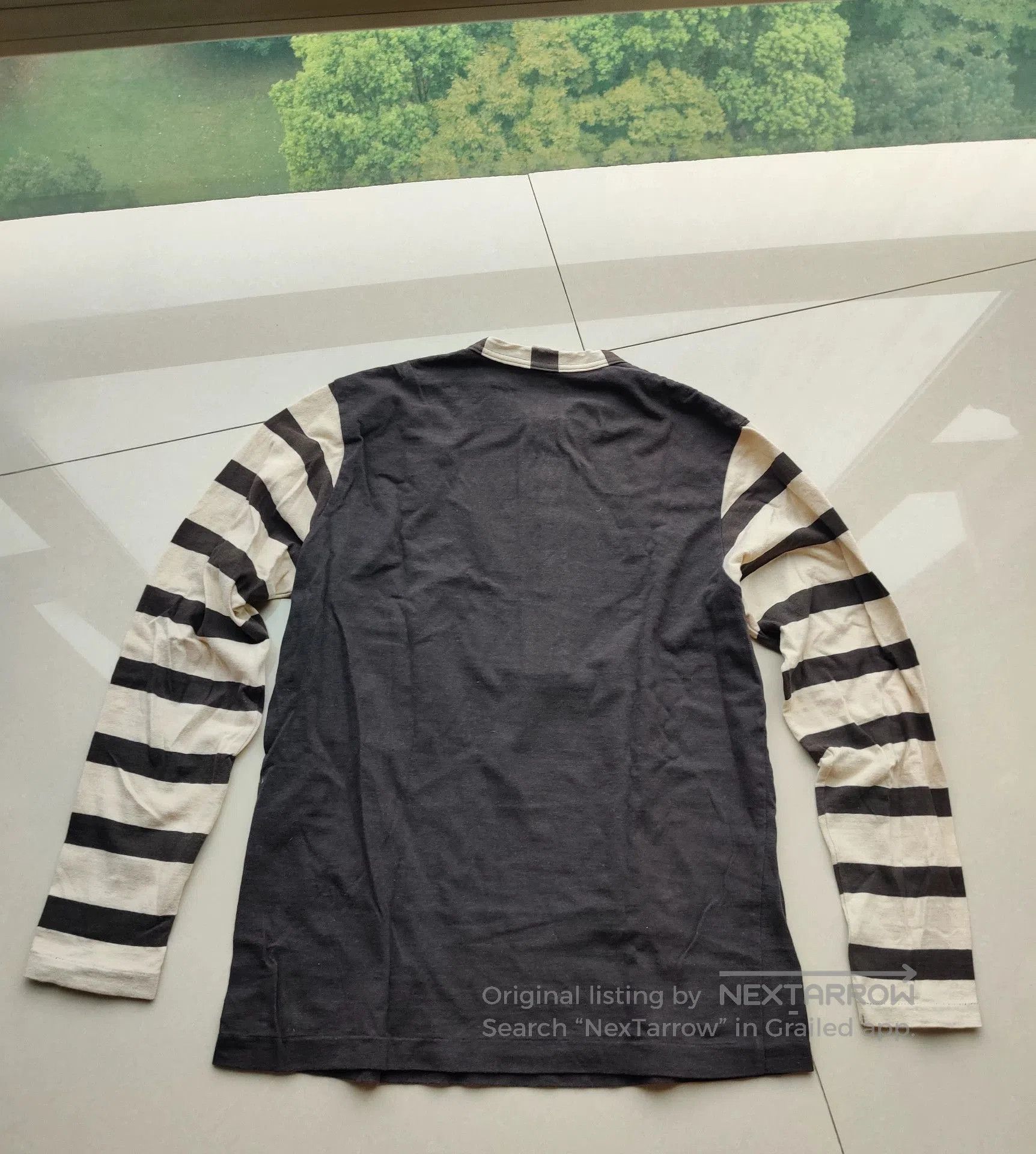 Freewheelers gray and white striped long sleeve shirt. Size US M / EU 48-50 / 2 - 2 Thumbnail