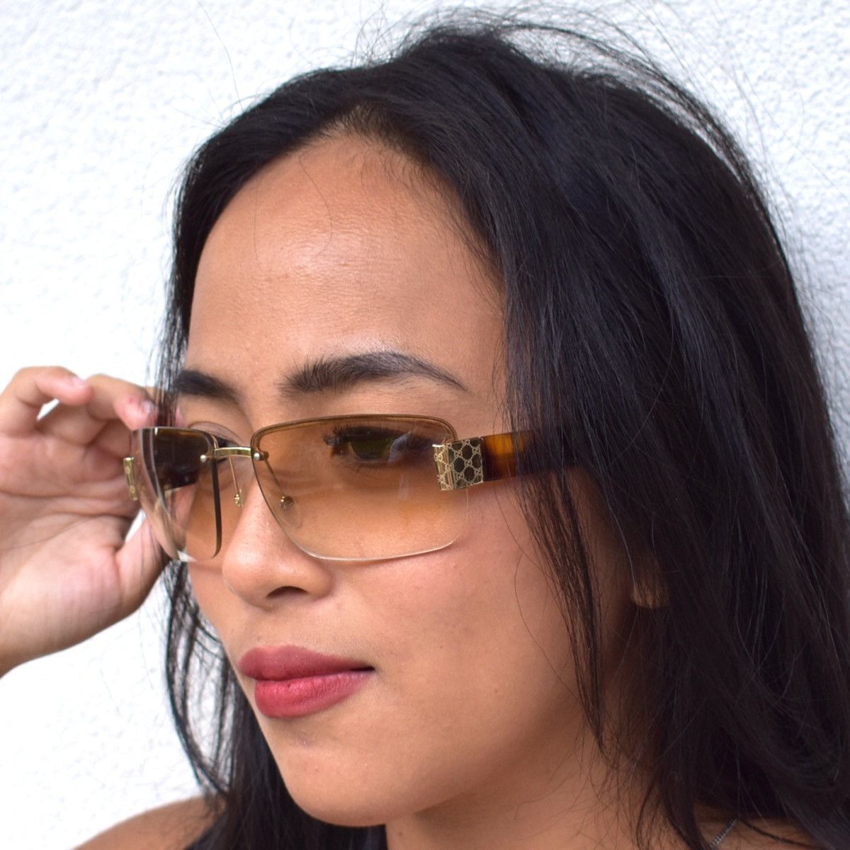 Gucci Vintage Brown Gucci Sunglasses Size ONE SIZE - 1 Thumbnail