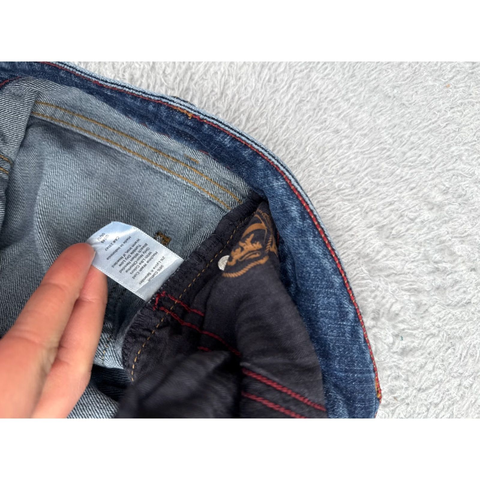 Talbots VINTAGE Talbots Women Jeans Bootcut 28x29 Mid Rise Blue Denim Distressed Casual Size 27" / US 4 / IT 40 - 7 Thumbnail