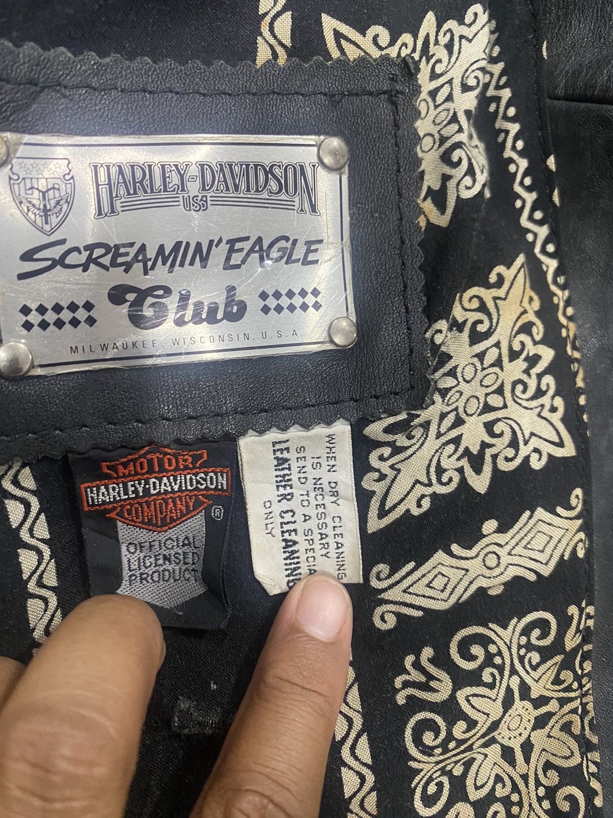 Harley Davidson VINTAGE HARLEY DAVIDSON BIKER LEATHER JACKET SCREAMING EAGLE Size US M / EU 48-50 / 2 - 9 Thumbnail