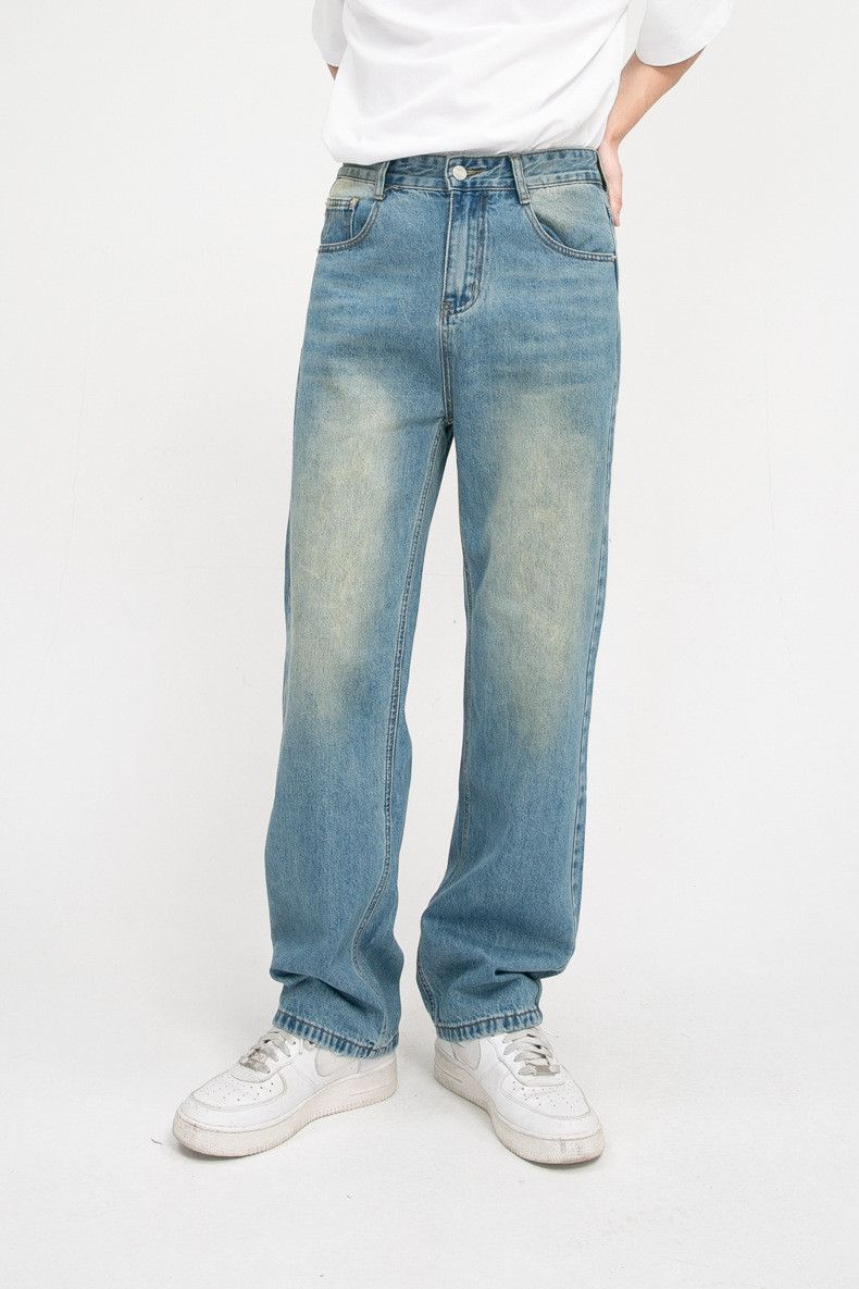 Japanese Brand × Jean Men's wide-leg vintage distressed loose straight jeans Size US 34 / EU 50 - 2 Thumbnail