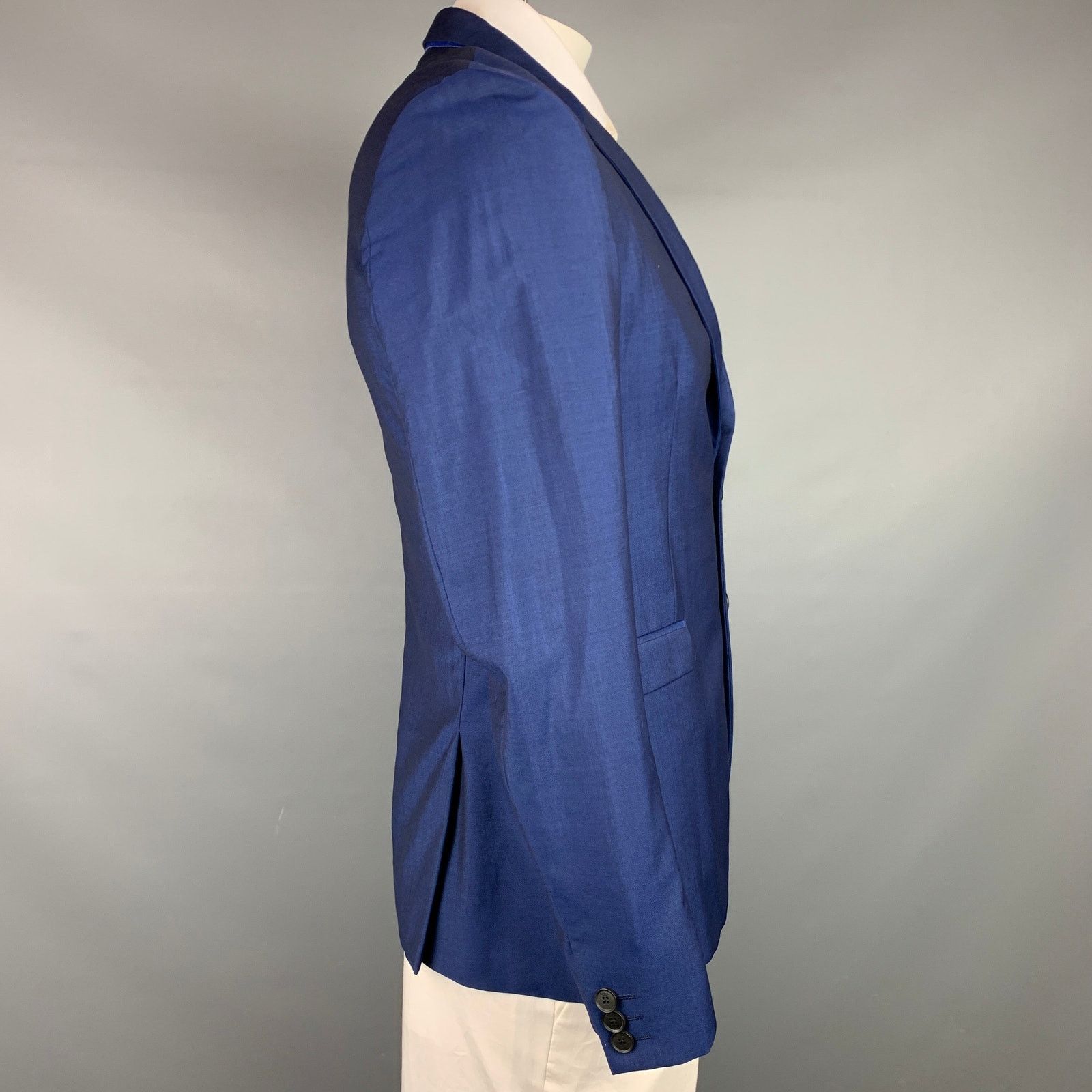 Paul Smith PAUL SMITH Size 42 Blue Wool Mohair Notch Lapel Sport Coat Size 42R - 2 Thumbnail