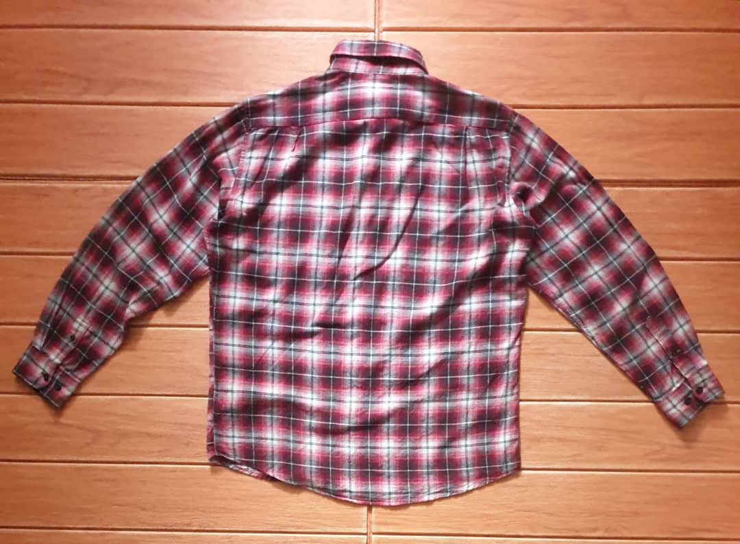 Japanese Brand Navy Checkered Japanese style harajuku flannel shirt Size US L / EU 52-54 / 3 - 8 Thumbnail