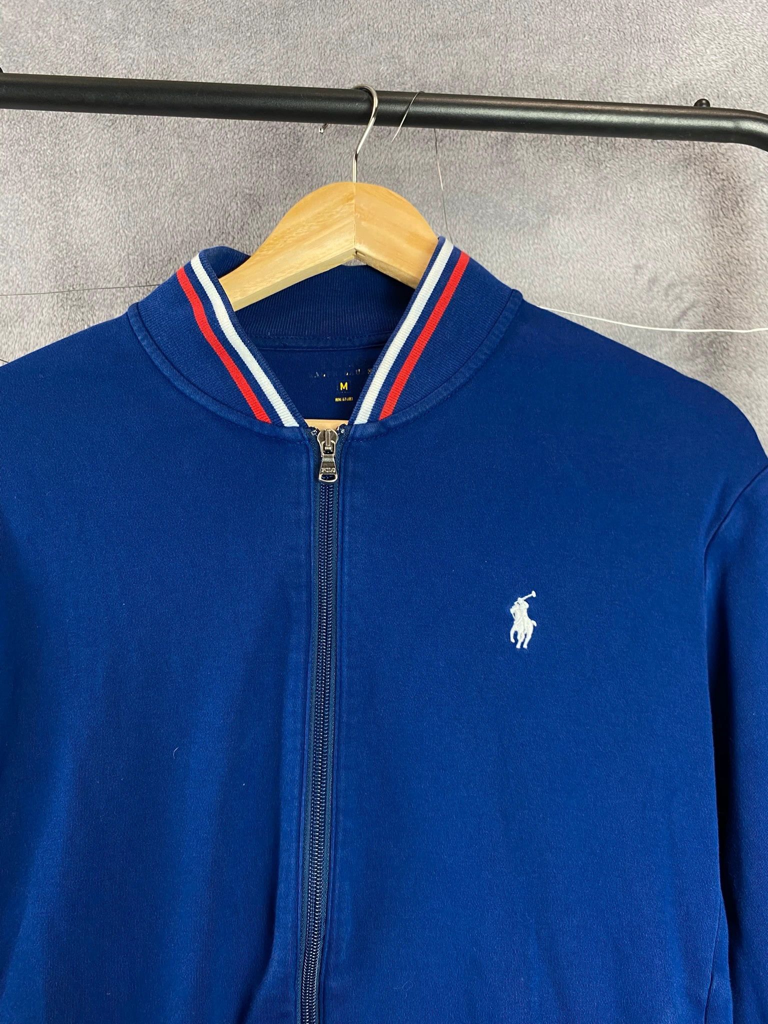 Ralph Lauren Ralph Lauren Navy Zip Bomber Jacket with Mini Logo Size M Size US M / EU 48-50 / 2 - 2 Thumbnail
