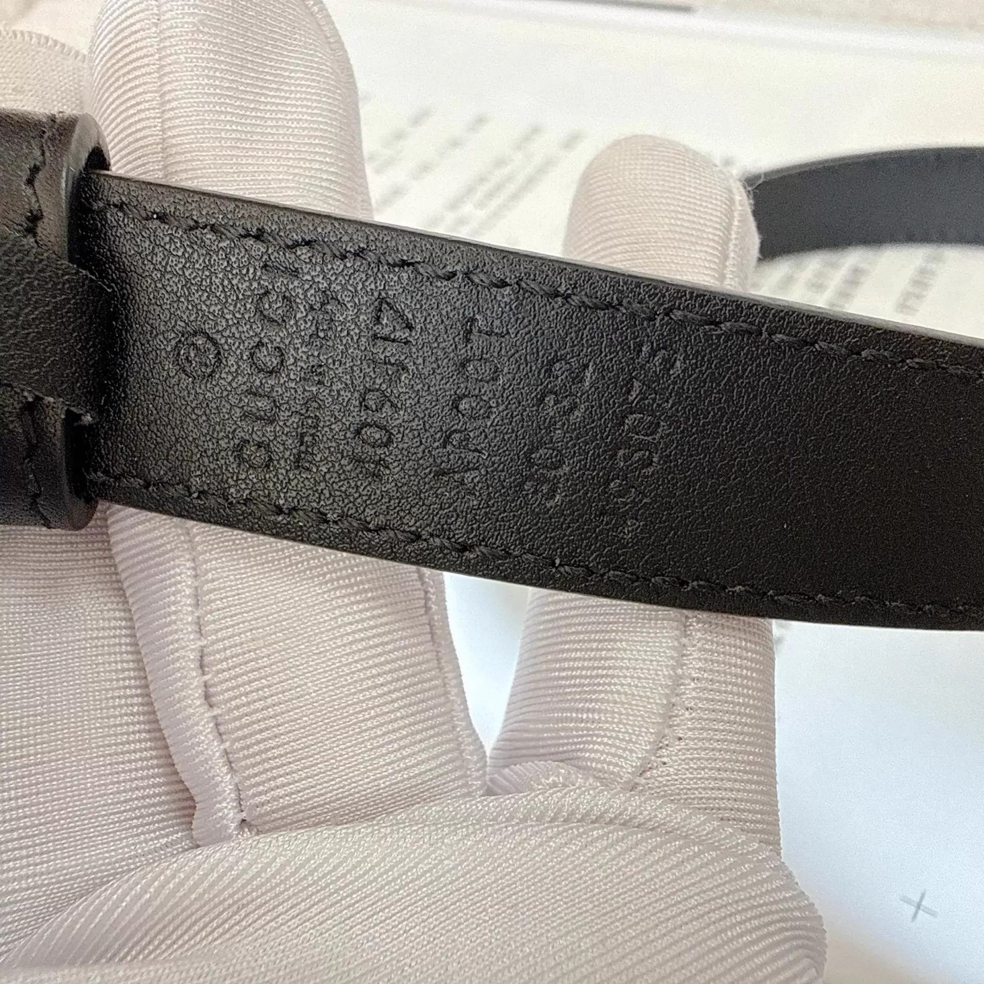Gucci Gucci Narrow Black Gold Belt 80×32 Size ONE SIZE - 9 Thumbnail