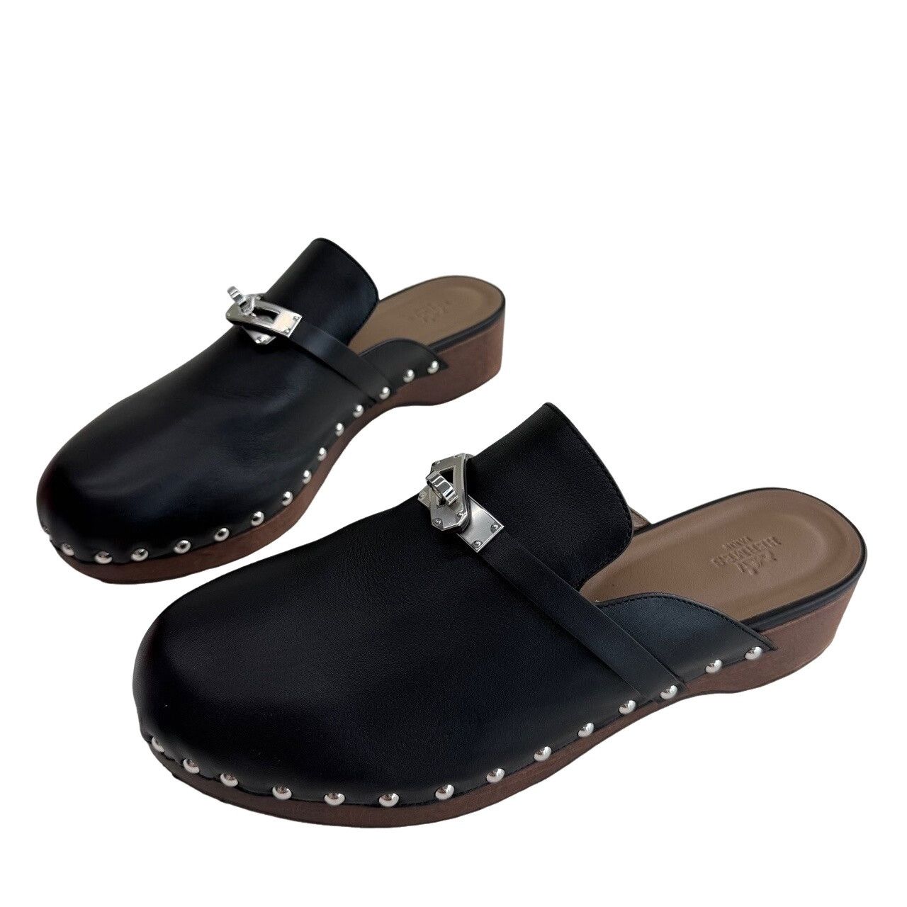 Hermes Hermes Kelly Leather Mules Size 41 Size US 11 / IT 41 - 1 Thumbnail