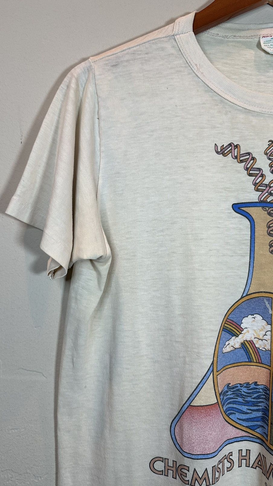 Vintage RARE Vintage 1960s Chemists Have Solutions Art Beaker Shirt Size US L / EU 52-54 / 3 - 7 Thumbnail