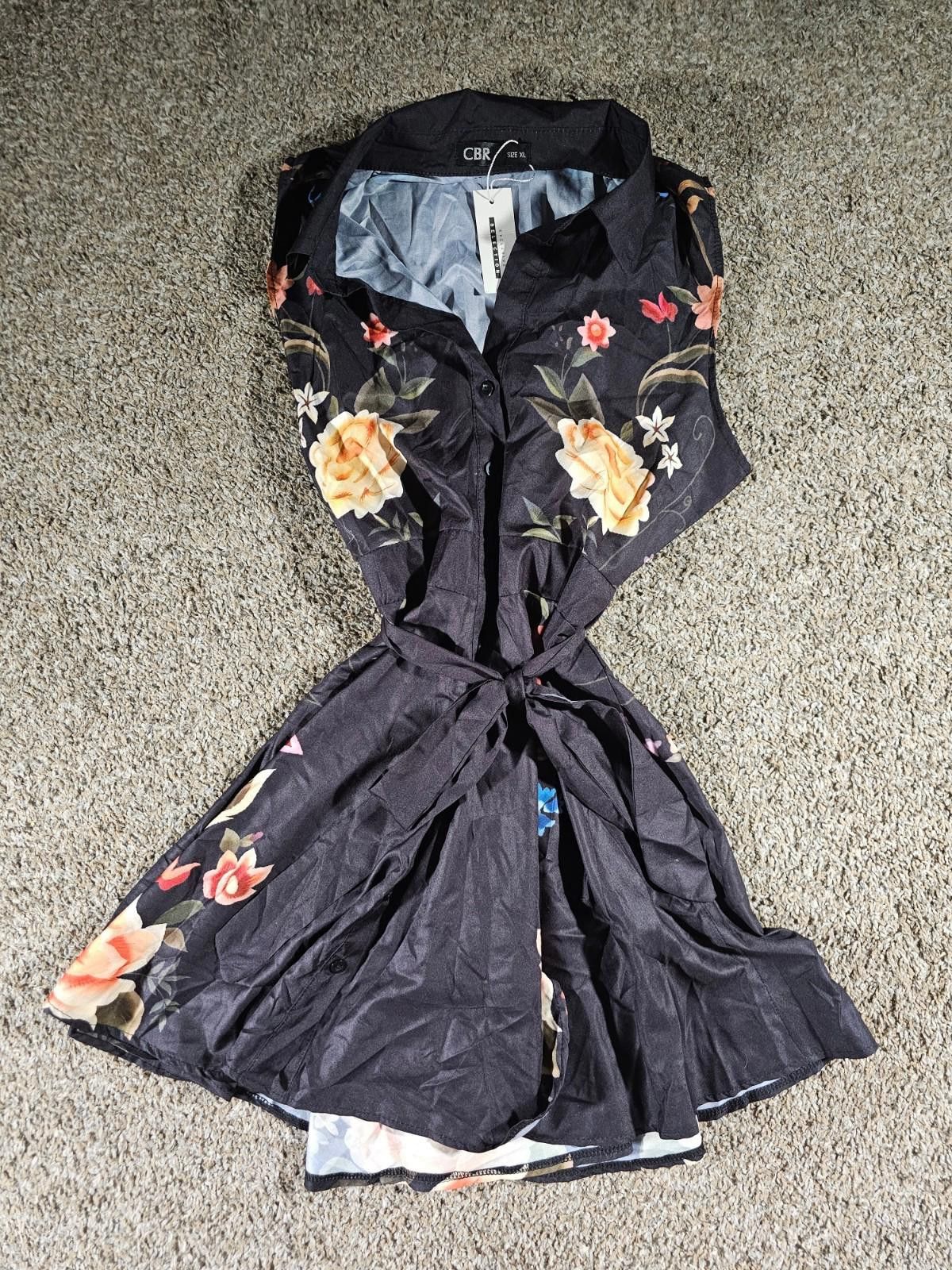 Other CBR Chic Boutique Rose Floral Dress Tie Size XL NWT Size XL / US 12-14 / IT 48-50 - 1 Thumbnail