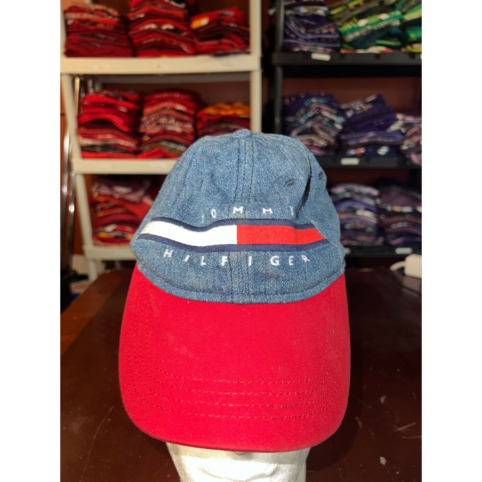 Tommy Hilfiger Tommy Hilfiger Denim Hat Cap Blue Red Headwear TH Size ONE SIZE - 2 Thumbnail