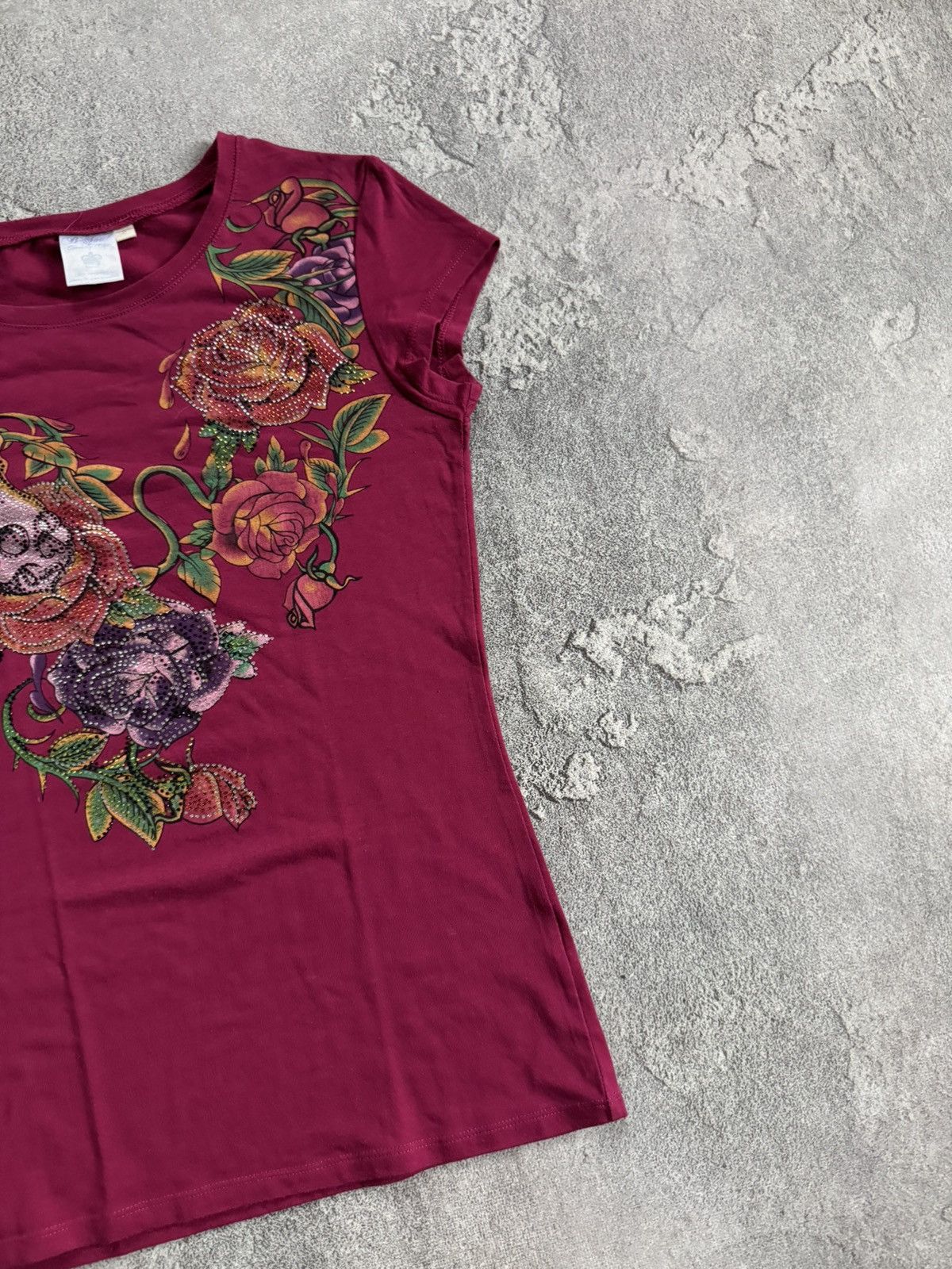 Other B-Soul S/size Y2K Avantgarde rhinestones rose 🌹skeleton tee Size S / US 4 / IT 40 - 7 Thumbnail