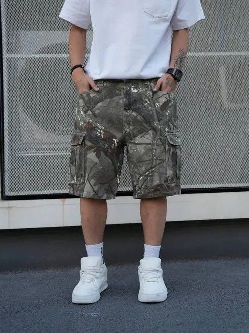 VIBE CARGO camo Y2K shorts jorts Size US 34 / EU 50 - 5 Thumbnail