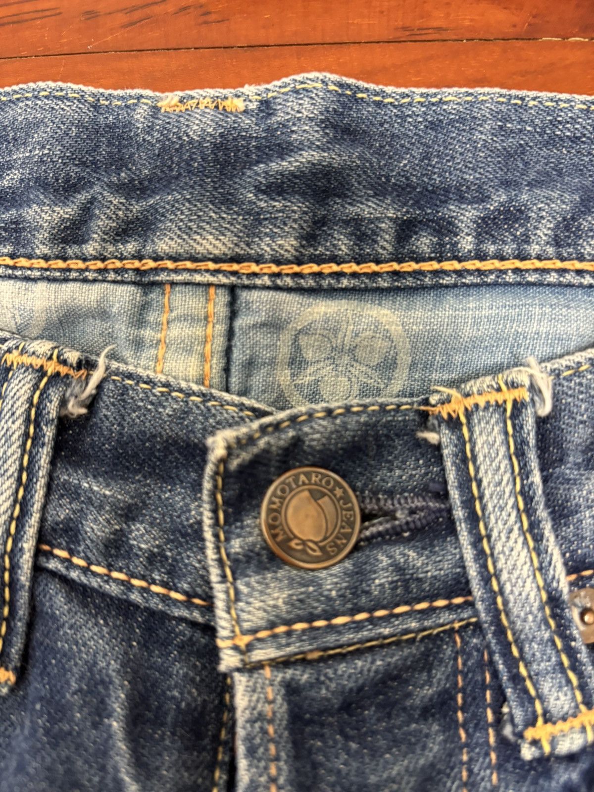 Momotaro Jeans Momotaro Japan Blue/Pink Selvedge Jeans Very Good Condition Size US 29 - 6 Thumbnail