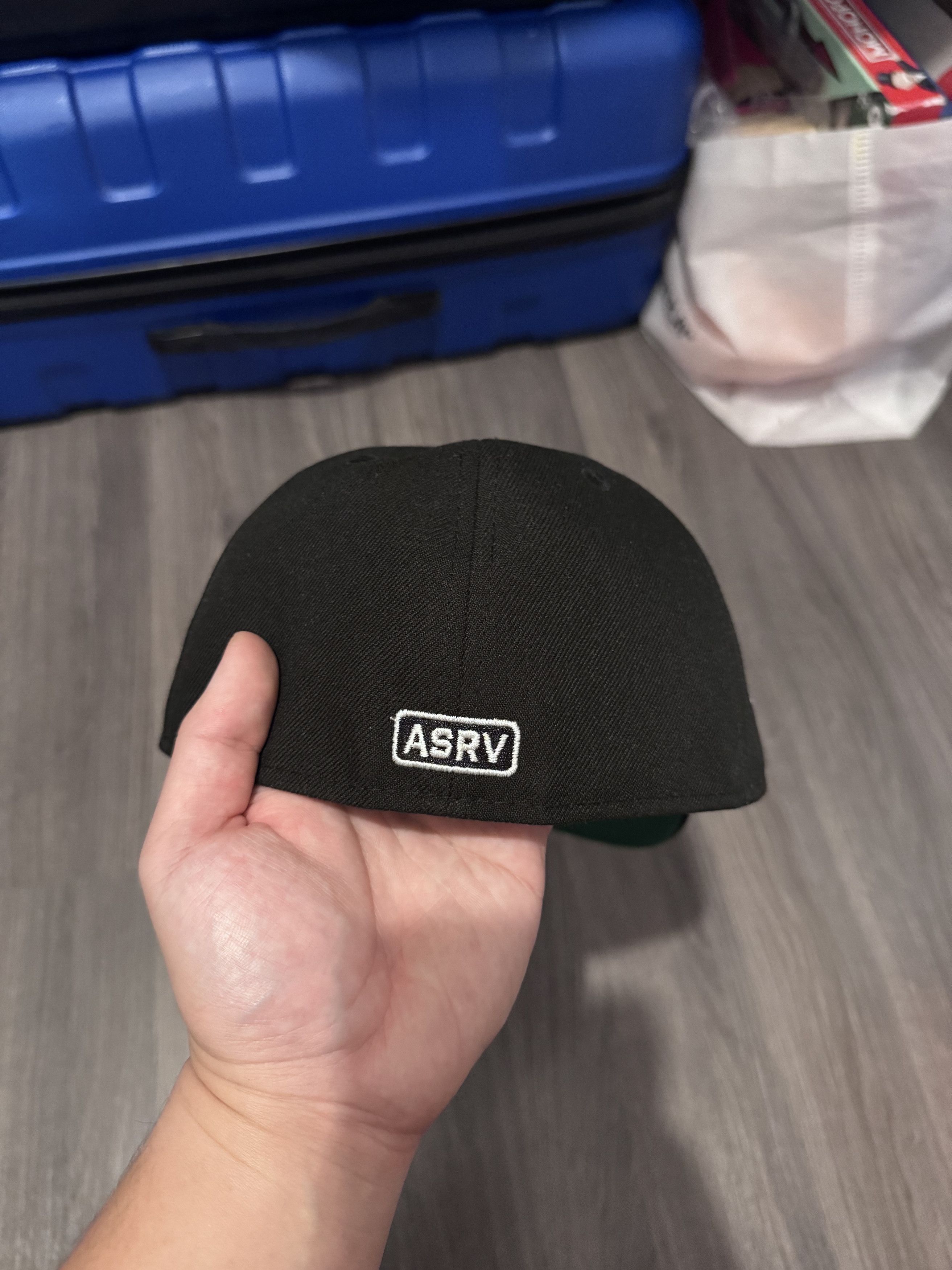 ASRV New Era® 59Fifty® Low Profile Hat - Black/White "Wings" Size ONE SIZE - 4 Thumbnail