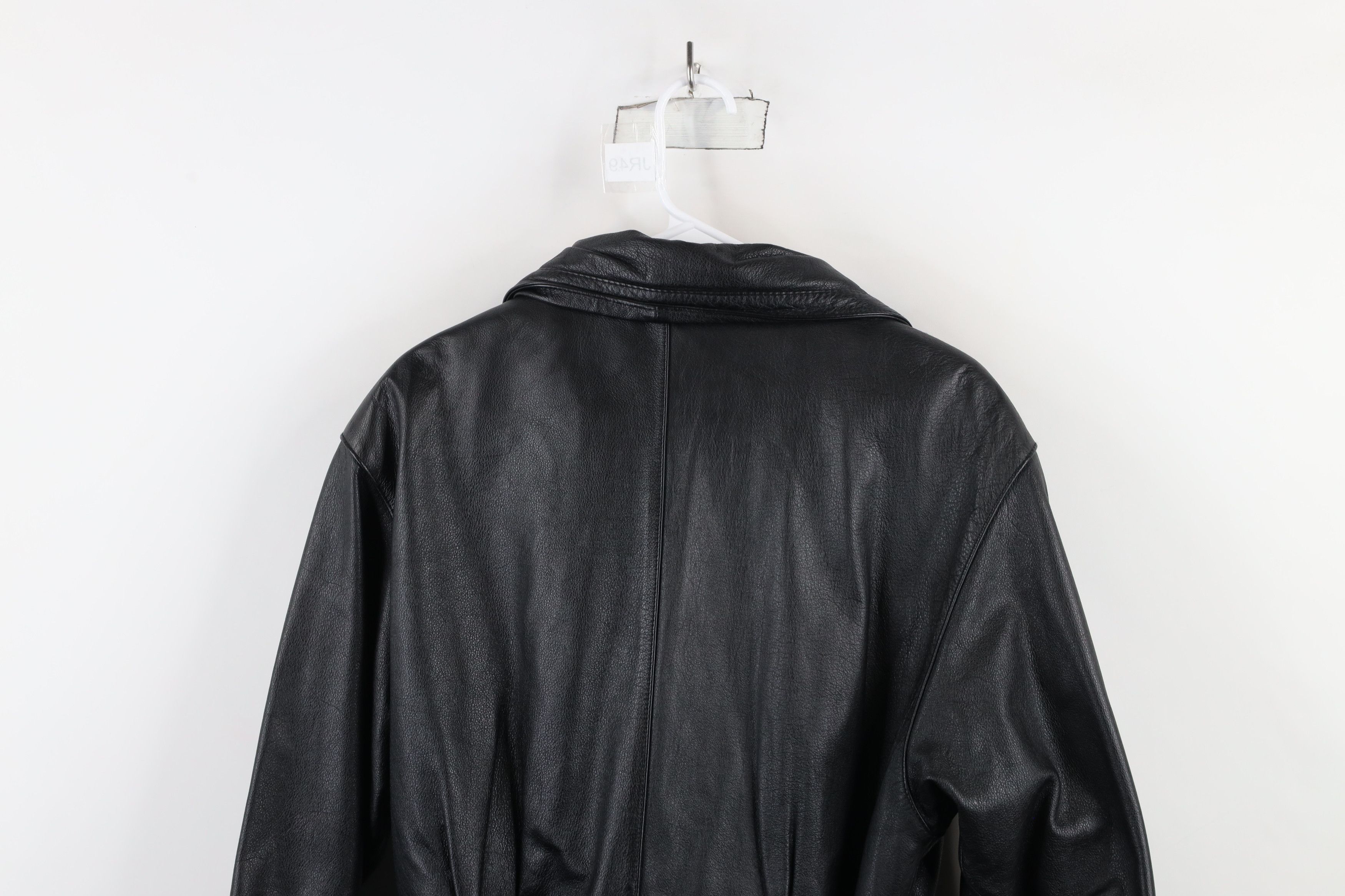 Vintage Vintage 90s Streetwear Full Zip Leather Trench Coat Jacket Size US M / EU 48-50 / 2 - 17 Thumbnail