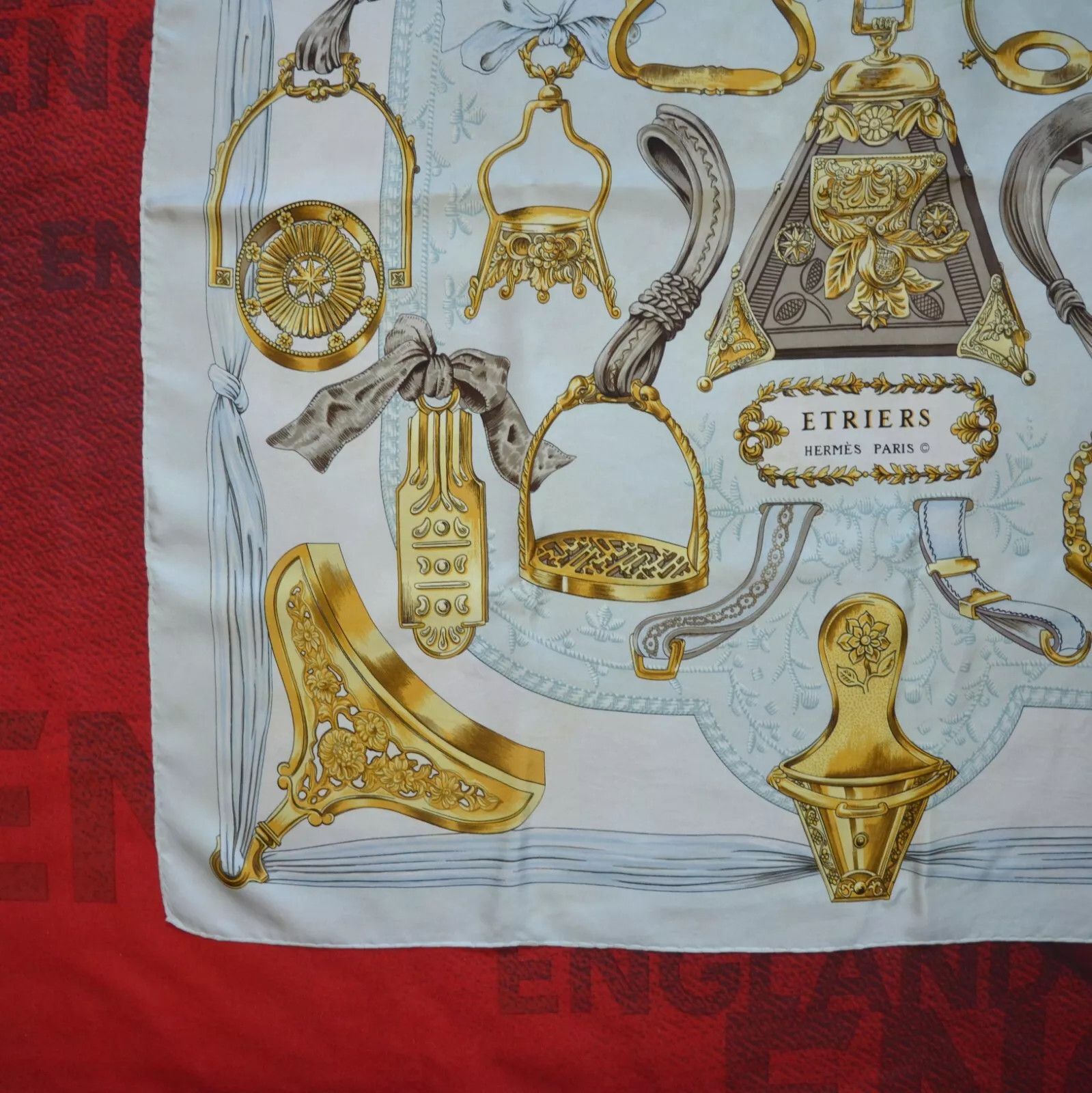 Hermes Hermes Paris Etriers Françoise De La Perriere Vintage Silk Size ONE SIZE - 20 Thumbnail