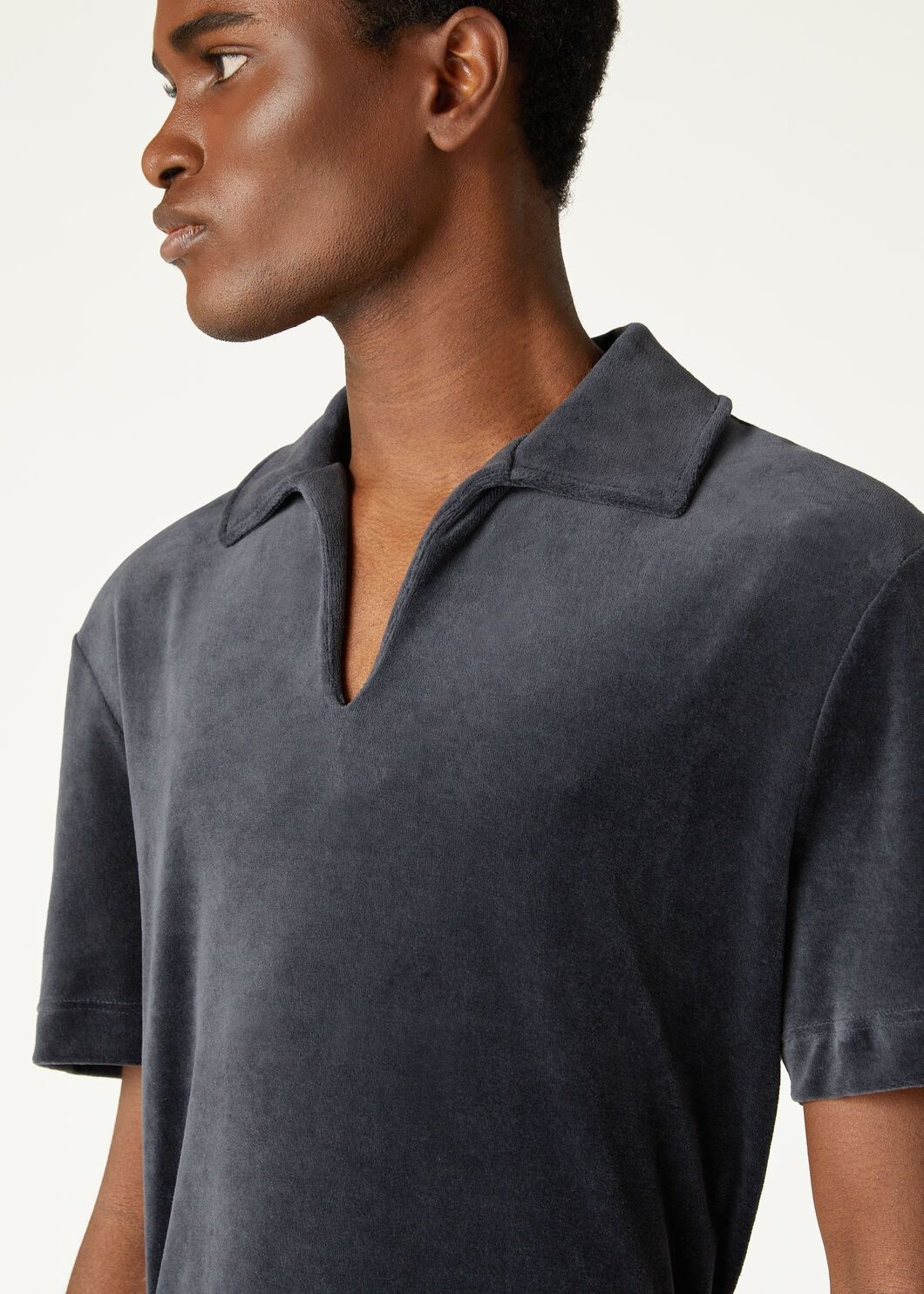 Loro Piana o1w1db10725 FAO6618 Duggia Polo Shirt in Dark Grey Size US M / EU 48-50 / 2 - 3 Thumbnail