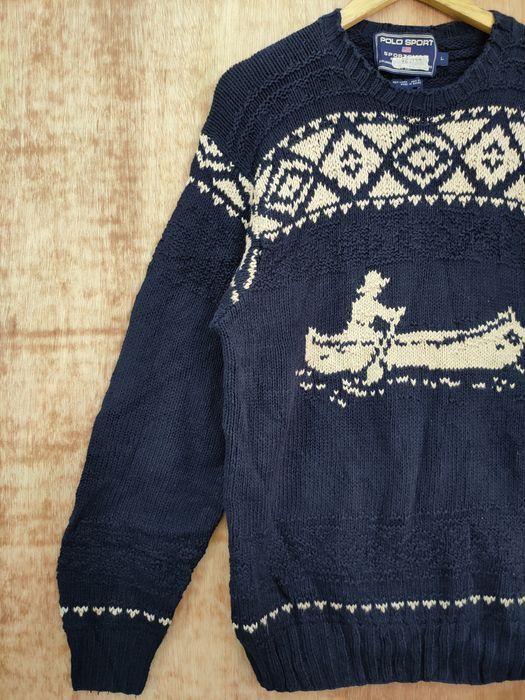 Polo Ralph Lauren Ralph Lauren fisherman handknit knitwear #46-139DLL Size US L / EU 52-54 / 3 - 10 Thumbnail