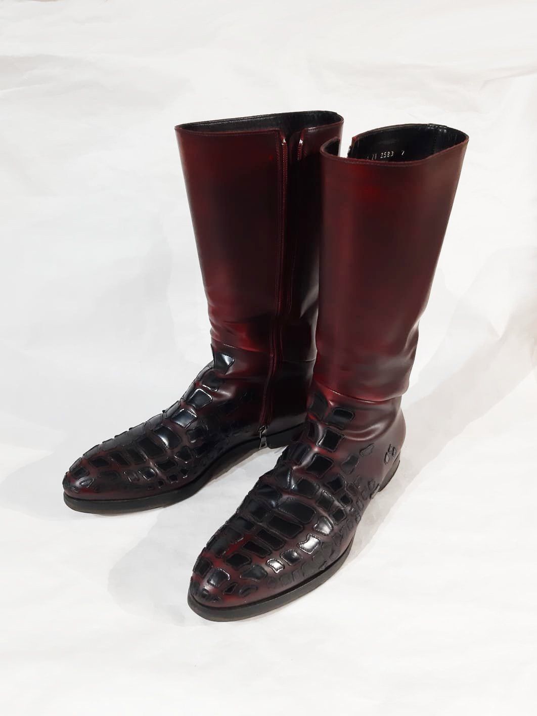 Prada Trompe-l'oeil Crocodile High Boots FW 2008 Runway Size US 8.5 / EU 41-42 - 5 Thumbnail