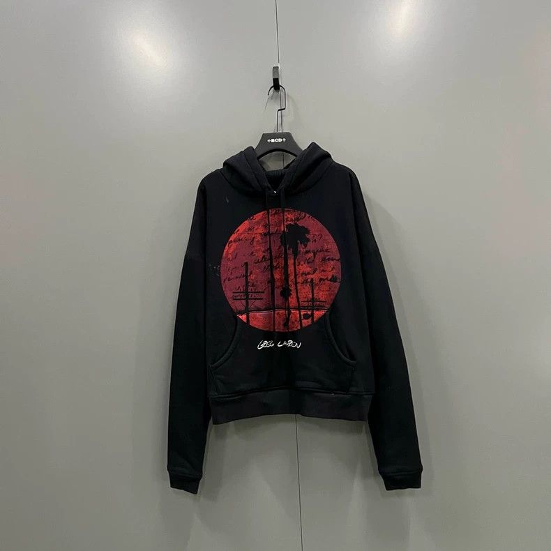 Greg Lauren greg lauren size 2 Black and red printed hoodie 2506-Nexta Size US M / EU 48-50 / 2 - 1 Thumbnail