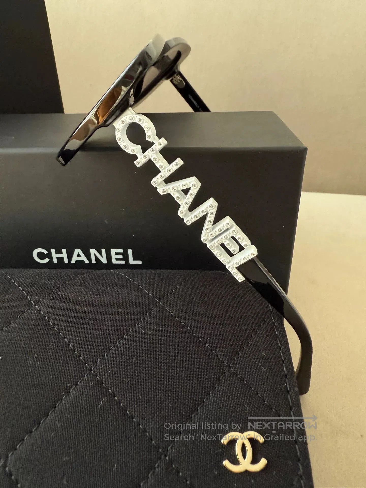 Chanel Chanel New White Diamond Sunglasses. Size ONE SIZE - 1 Thumbnail