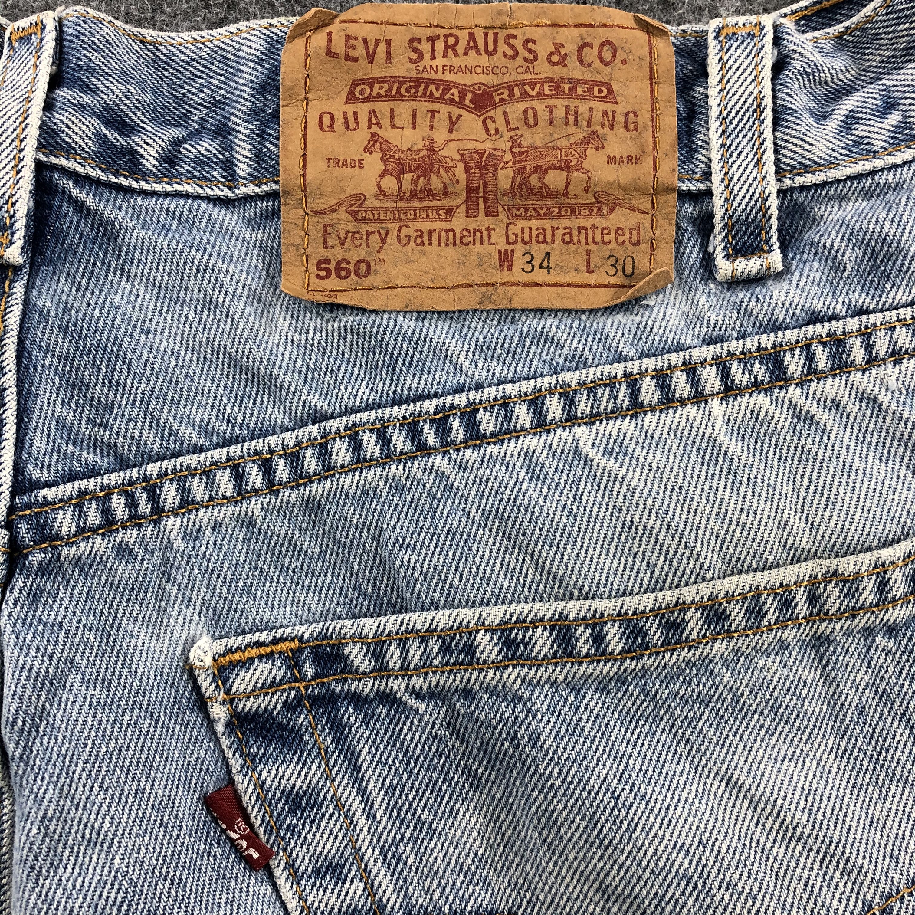 Levi's × Vintage Light Washed Vintage Levis 560 Jeans Baggy Denim-J1031 Size US 34 / EU 50 - 5 Thumbnail
