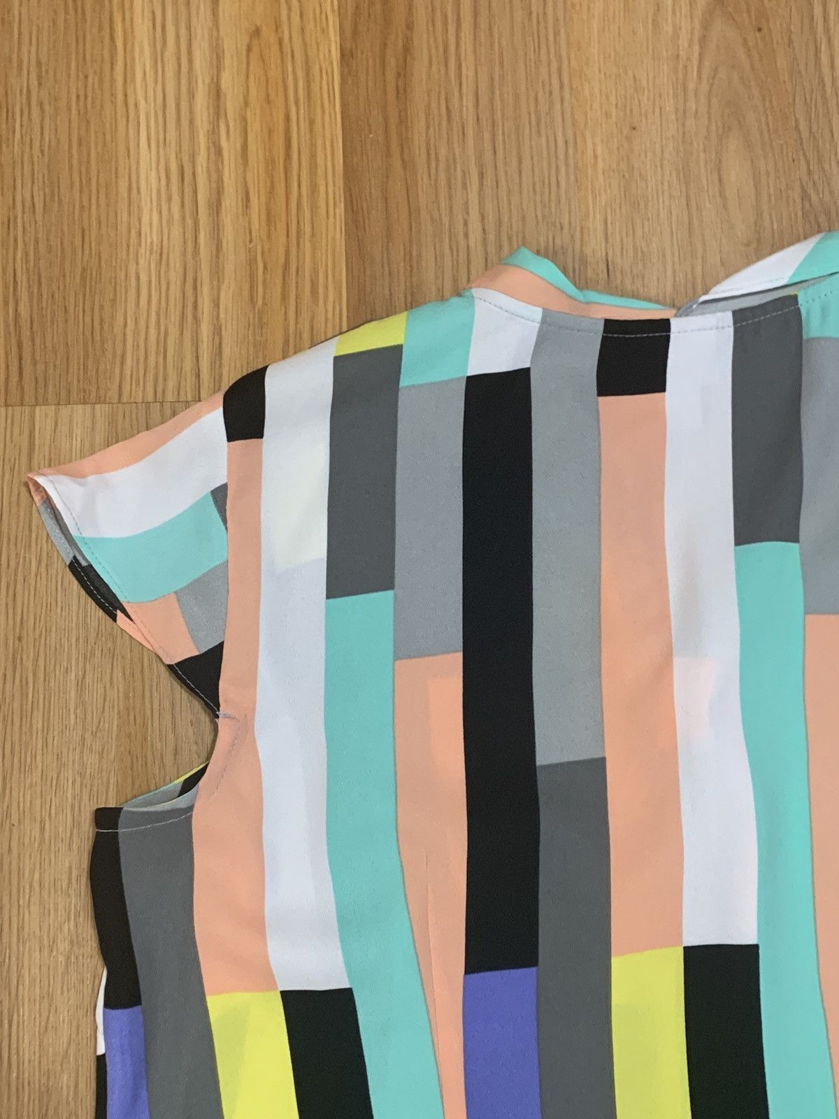 Worthington SzM- Worthington Colorblock Retro Style Button Up Blouse Size M / US 6-8 / IT 42-44 - 14 Thumbnail