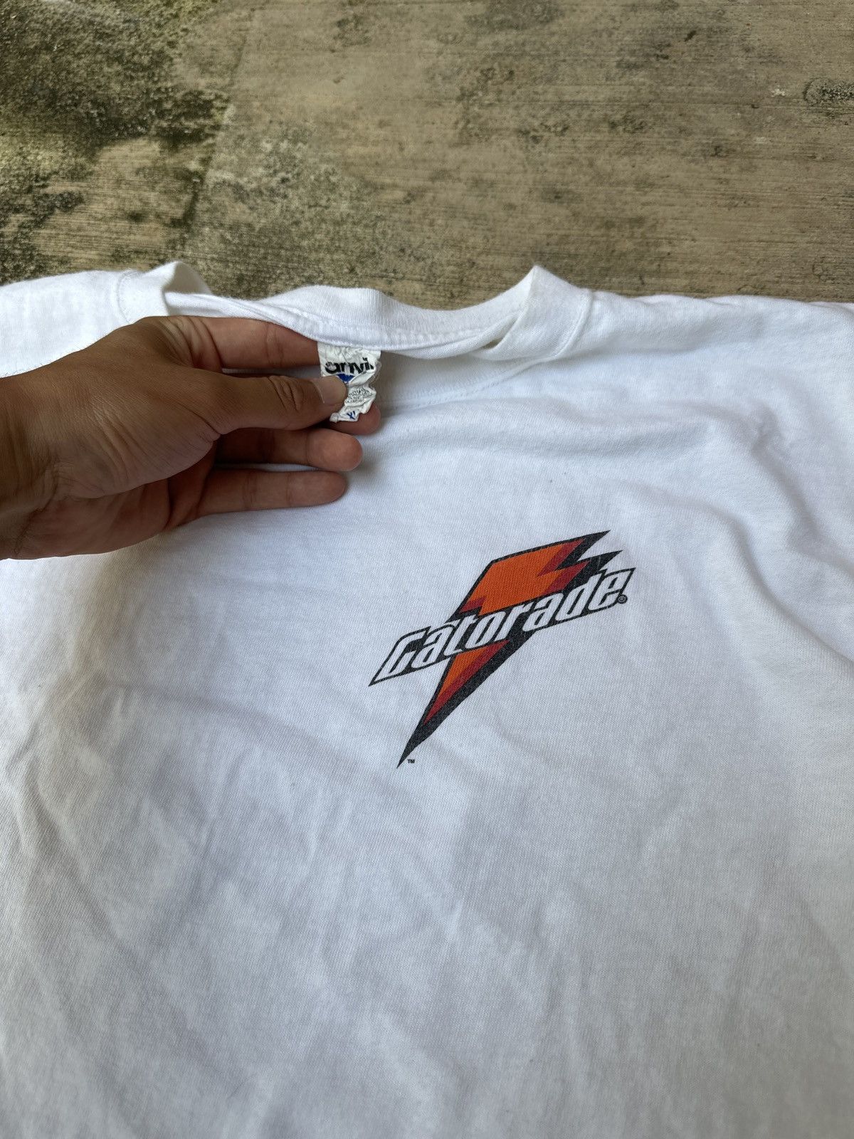 Gatorade × Vintage Vintage 90s White Gatorade Promo Tee Shirt Size US XL / EU 56 / 4 - 2 Thumbnail