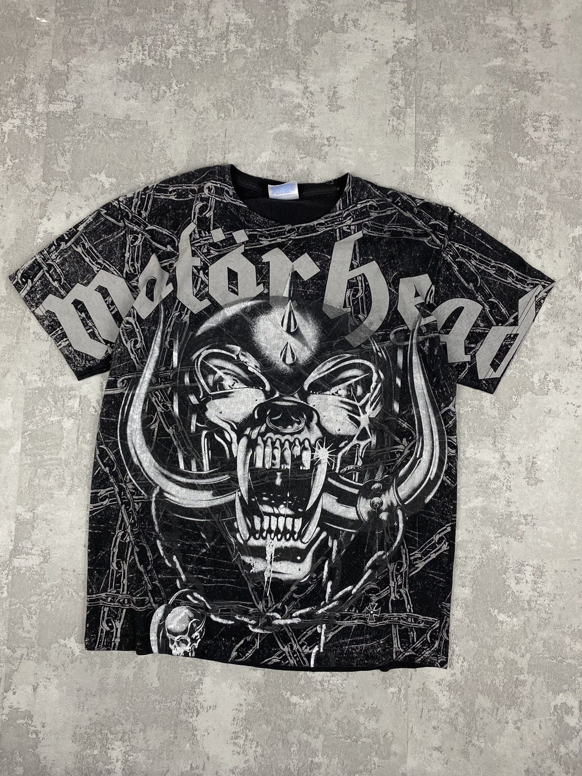 Band Tees × Vintage Vtg Motörhead all over print Tee T-shirt Med Size US M / EU 48-50 / 2 - 1 Thumbnail