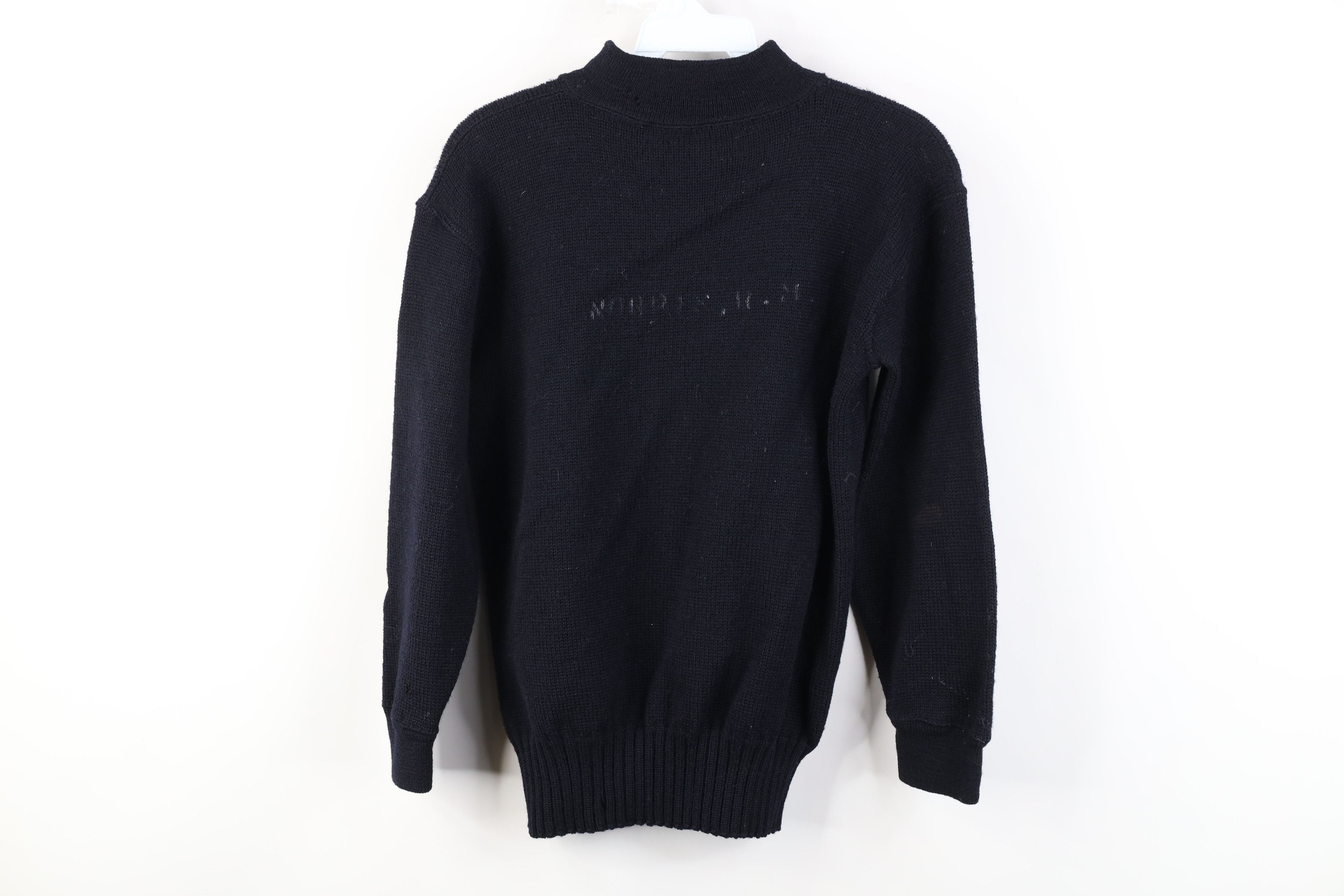 Vintage Vintage 40s US Navy Wool Knit Mock Neck Sweater Blue USA Size US S / EU 44-46 / 1 - 14 Thumbnail