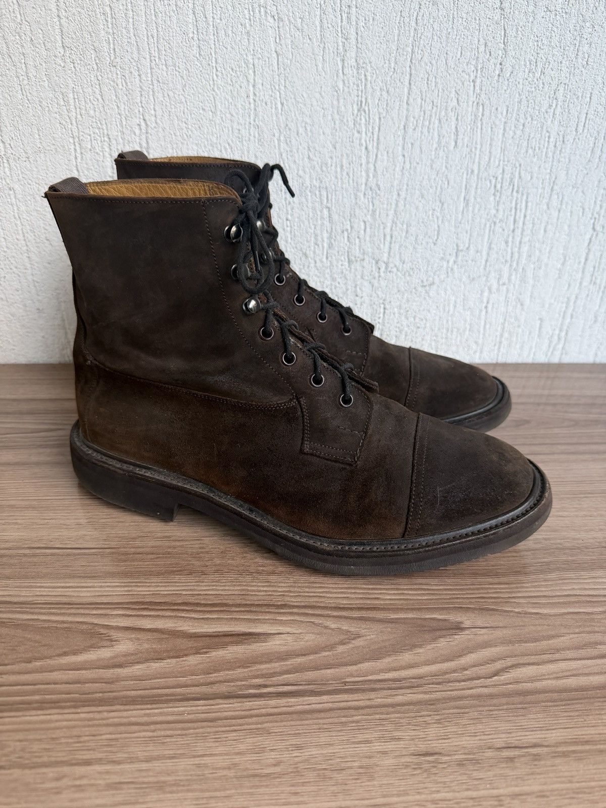 Evan Kinori × Tricker's Grassmere oiled waxed suede boots Size US 10.5 / EU 43-44 - 1 Thumbnail
