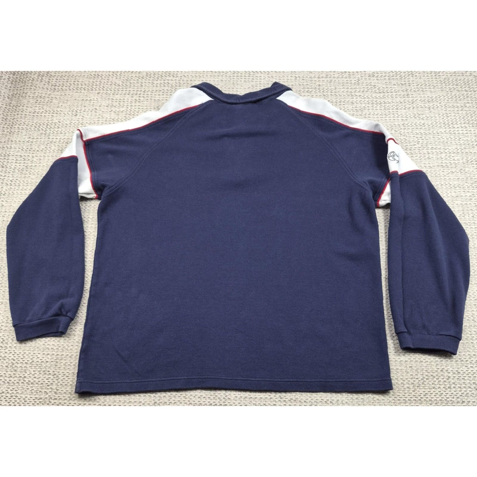 Vintage Rugby Polo Pullover Canterbury Mens XL Blue 1/4 Zip Fitted Long Sleeve Preppy Size US XL / EU 56 / 4 - 4 Thumbnail
