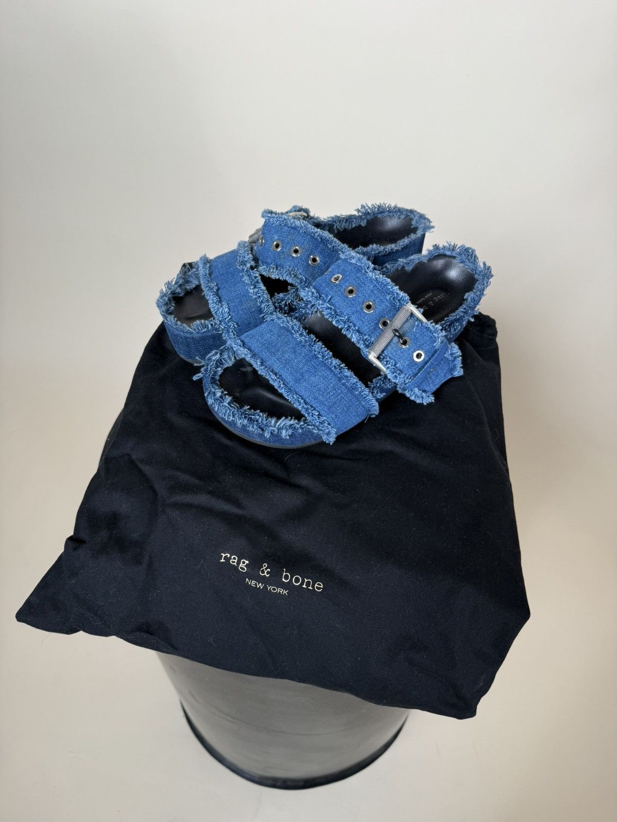 Rag & Bone Women’s Rag & Bone Evin Denim Platform Slides SZ 6 Size US 6 / IT 36 - 6 Thumbnail