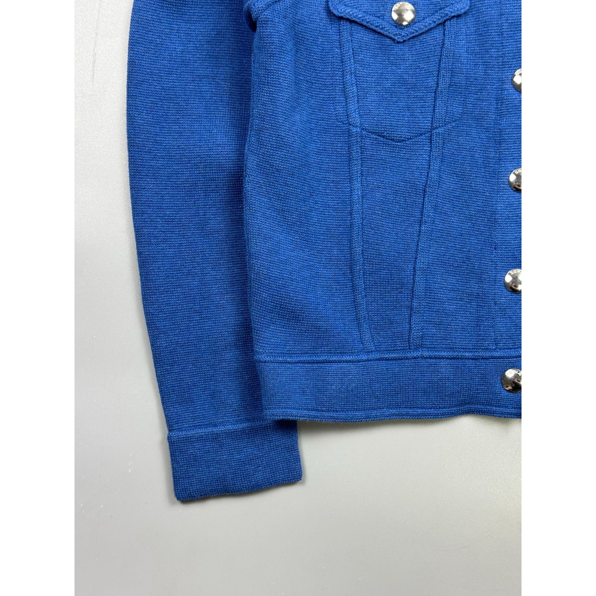 Sonia Rykiel Sonia by Sonia Rykiel Knitted Cotton Trucker Jacket (Y1224) Size S / US 4 / IT 40 - 2 Thumbnail